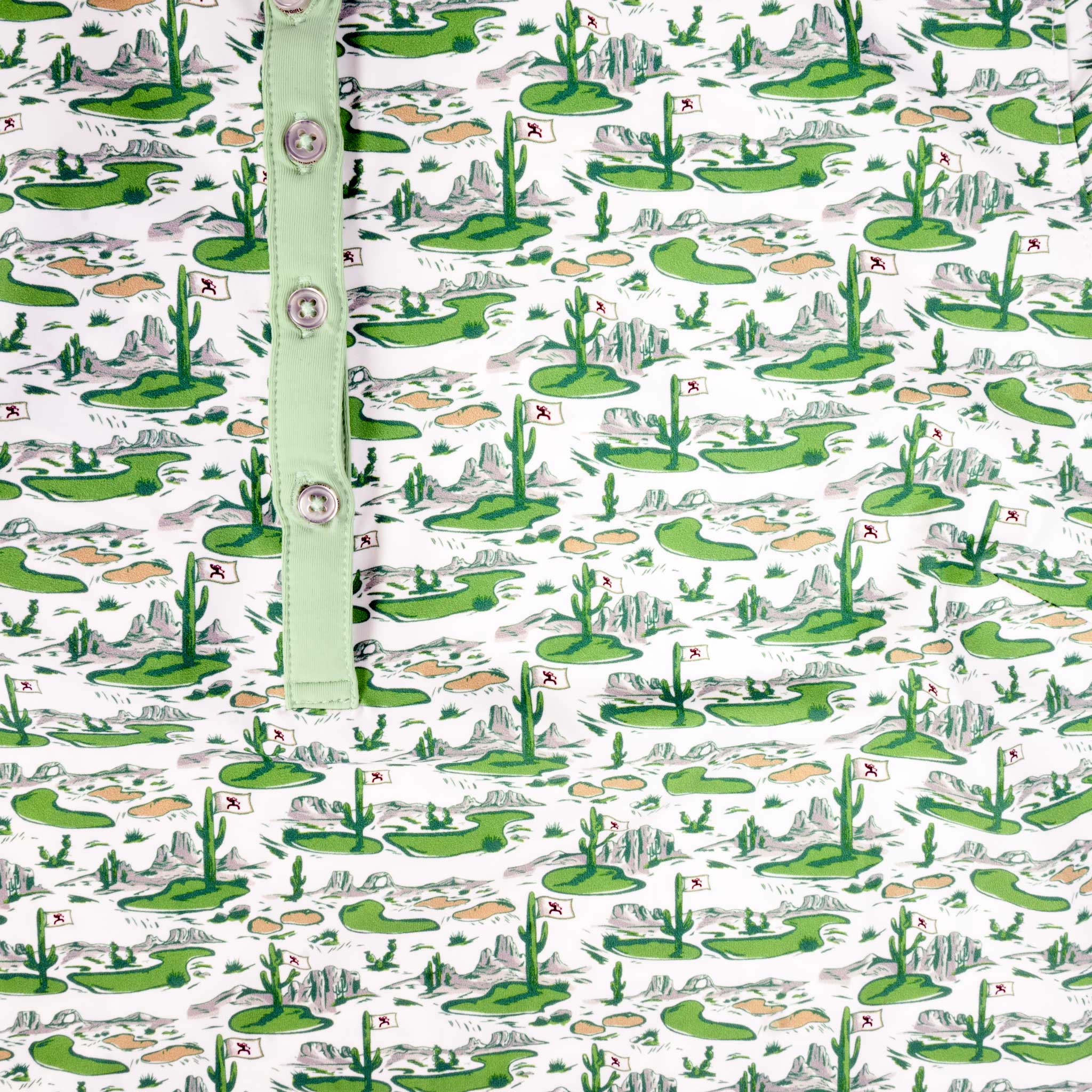 Hooey Women's Palmer White Golf Print Polo Shirt - Image 4