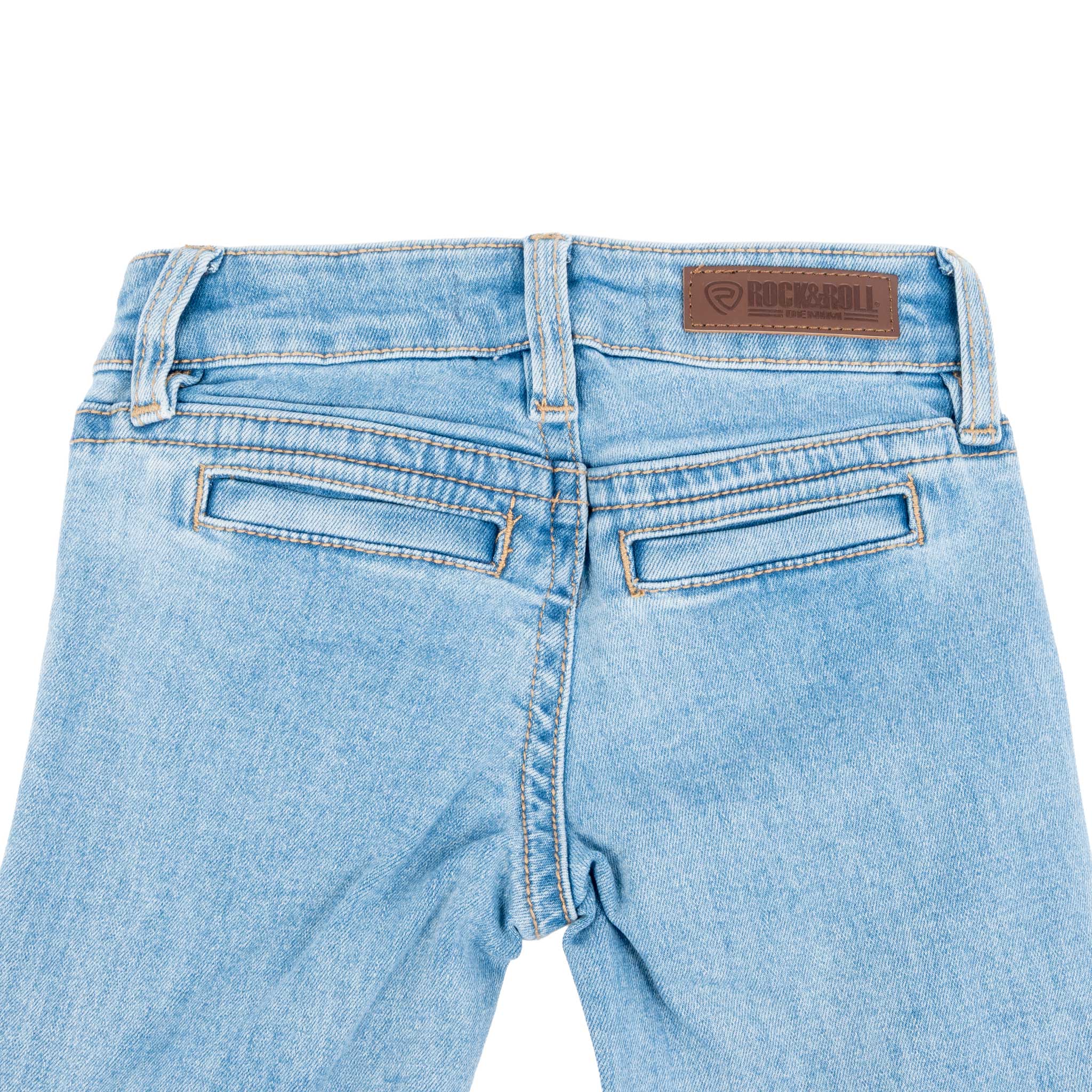 Rock & Roll Denim Girl's Patch Pocket Bootcut Jean - Image 4