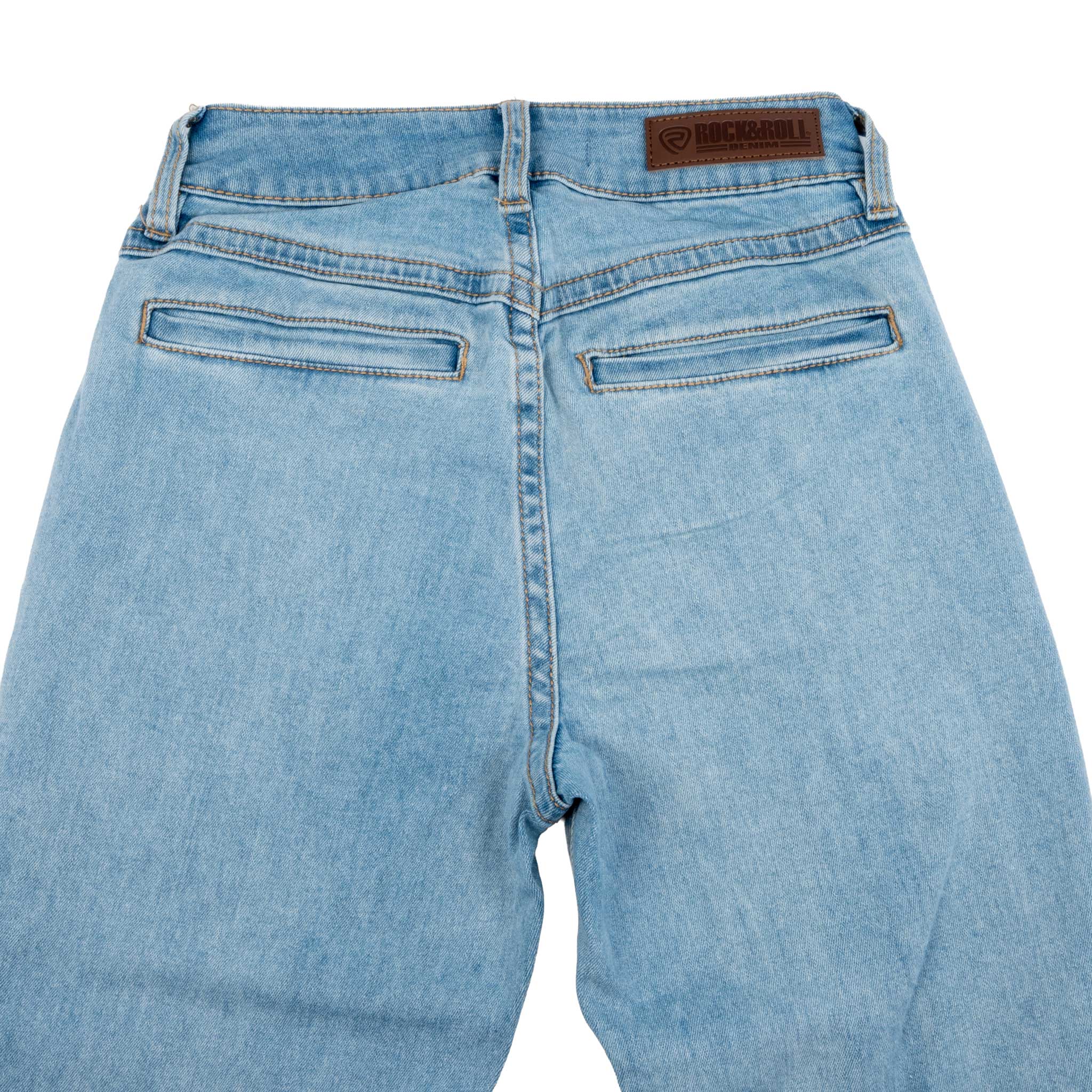 Rock & Roll Denim Women's Patch Pocket High Rise Bootcut Jean - Image 3