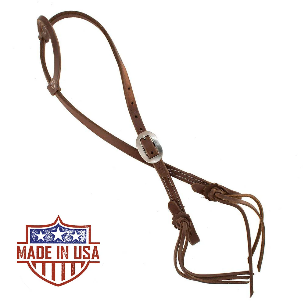 Patrick Smith One Ear Headstall w/Pineapple Knot Tie Ends - Image 2