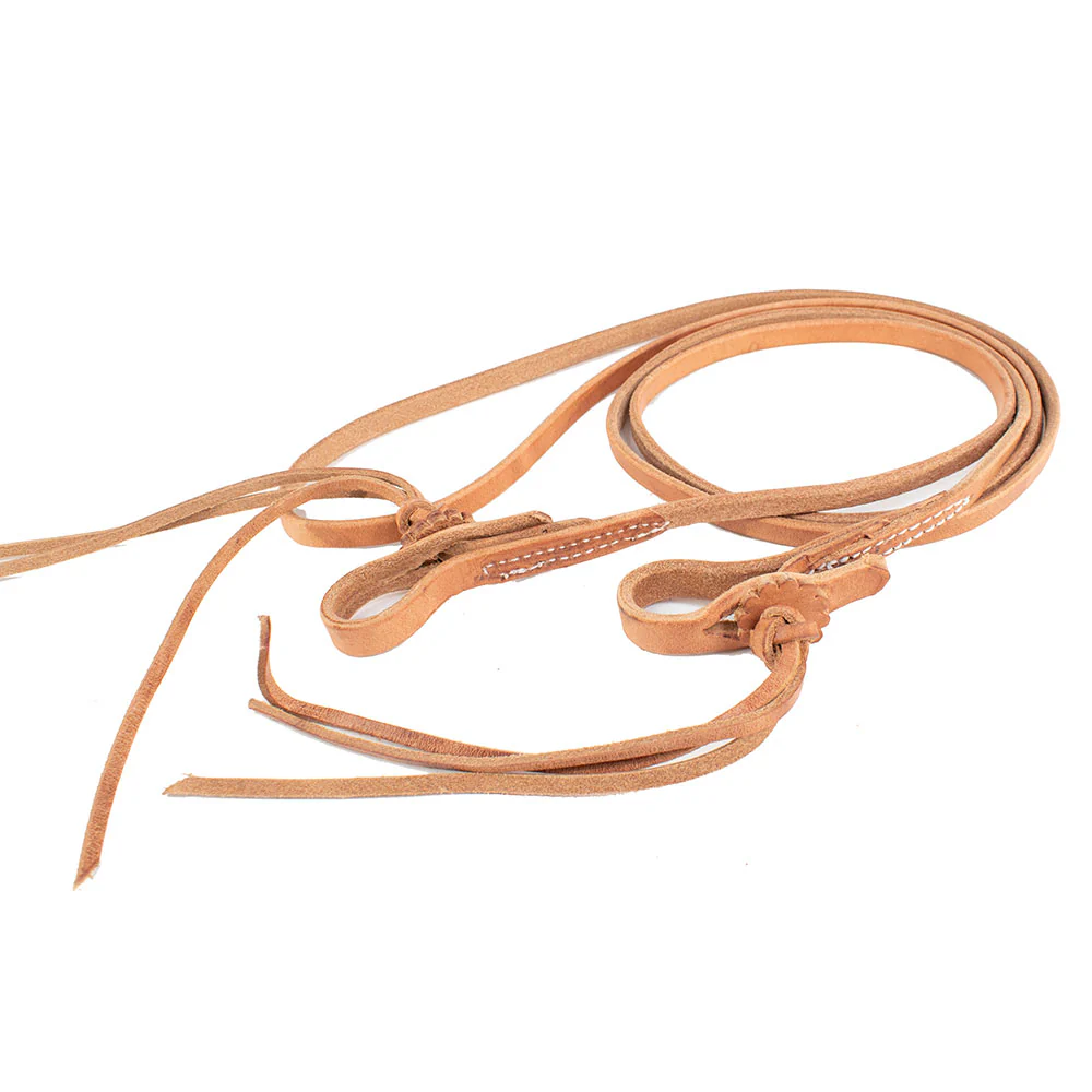 Patrick Smith Roping Rein With Pineapple Knot Tie Ends - Image 4