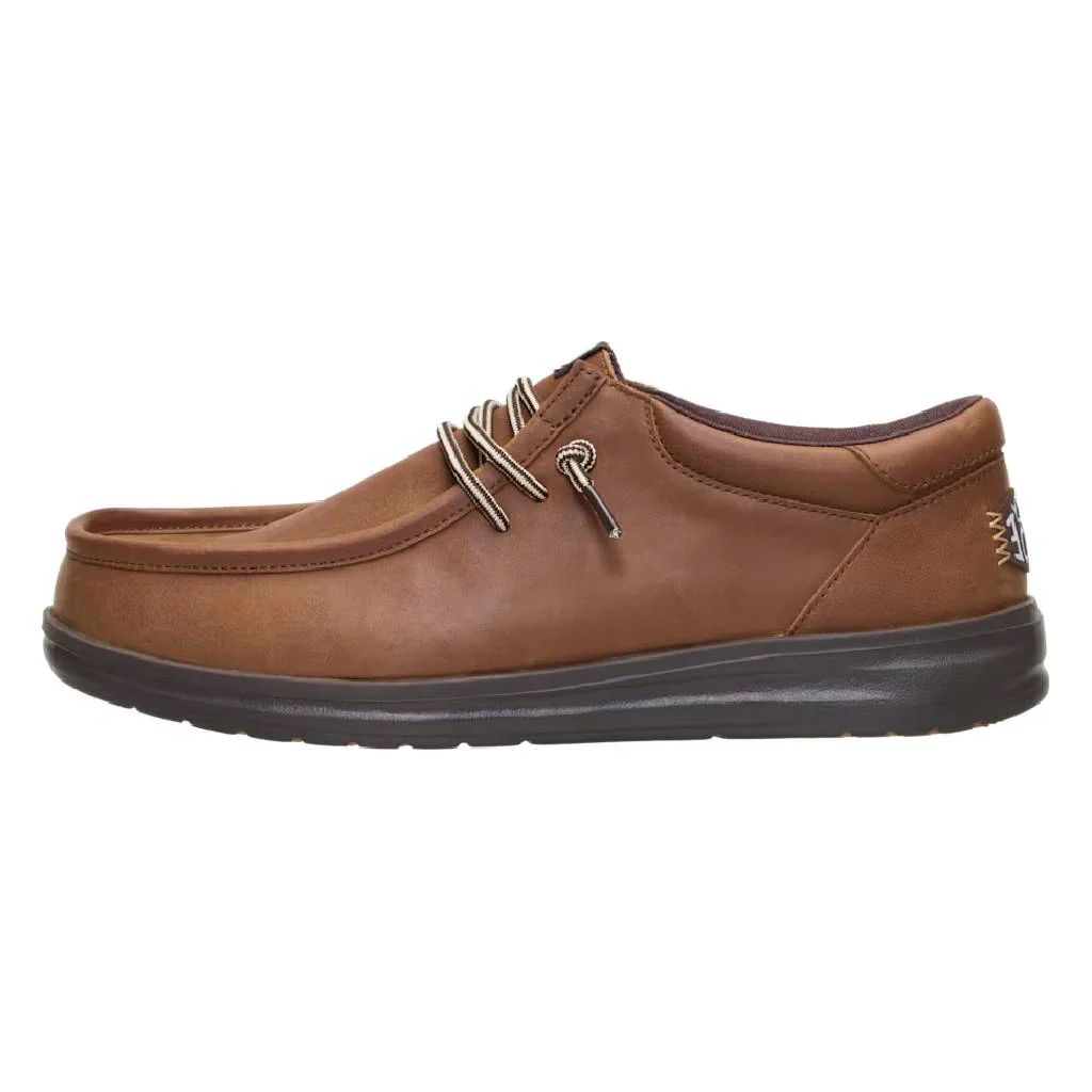 Hey Dude Paul Full Grain Leather - Robe Brown/Mole Brown