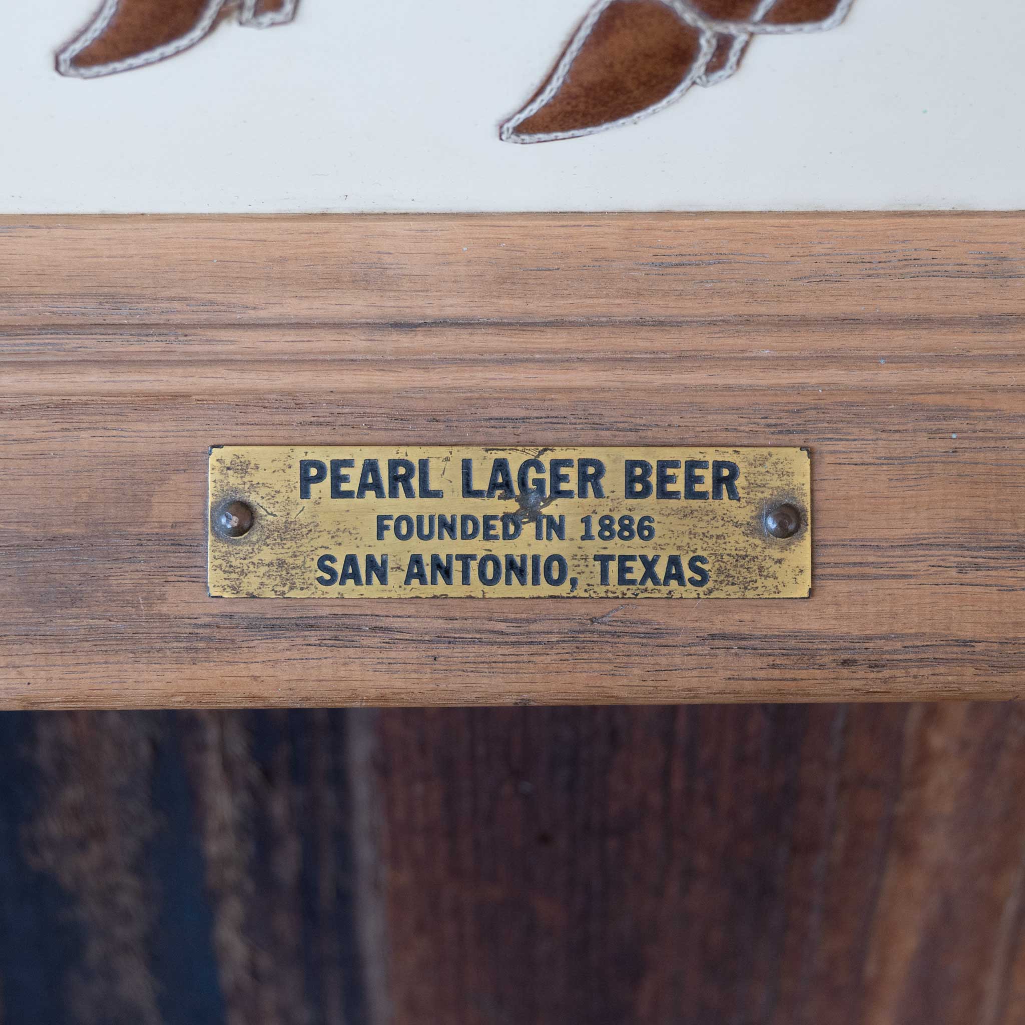 Pearl Beer Embroidered Cowboy Wall Hanging - Image 4