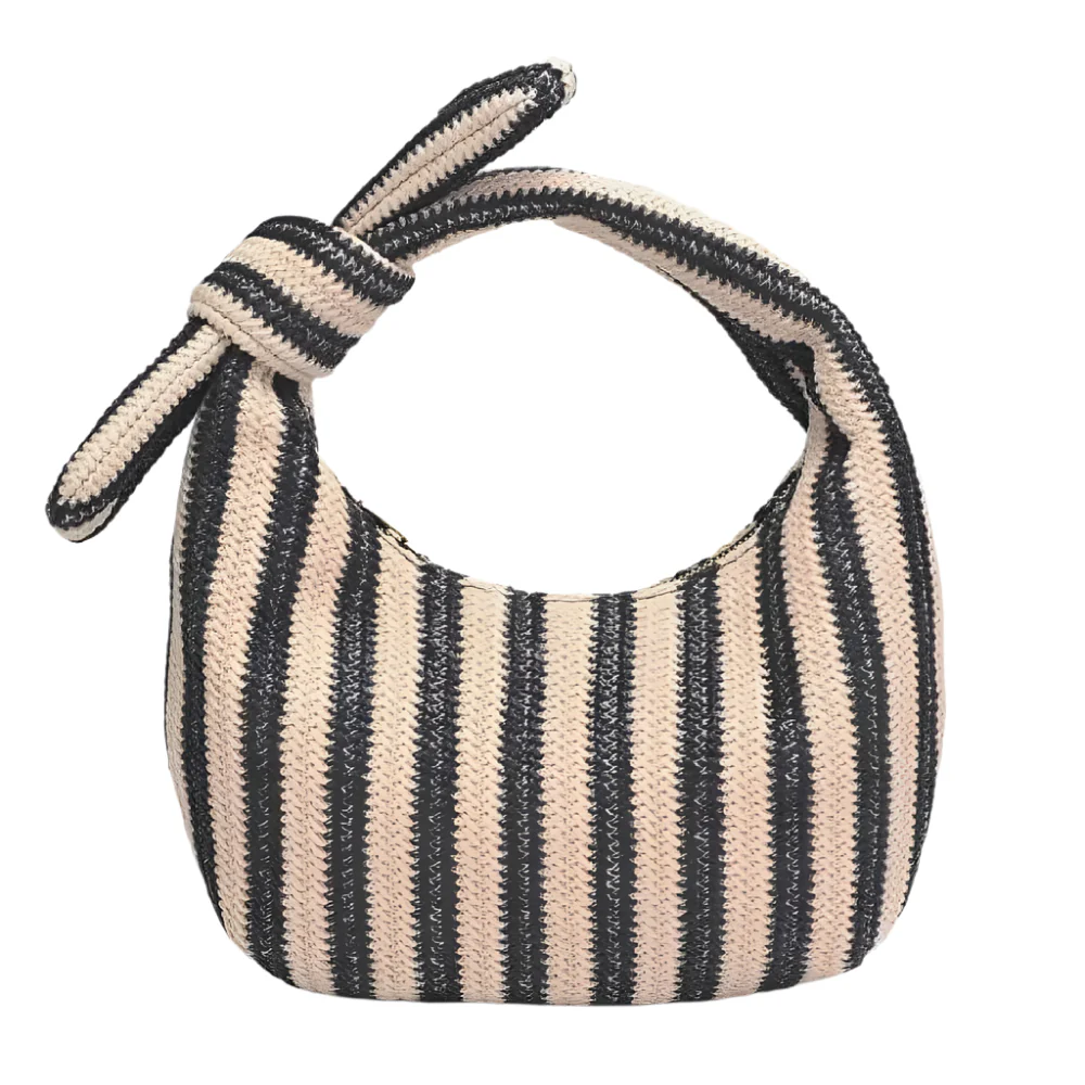 Penny Clutch - Black/Natural