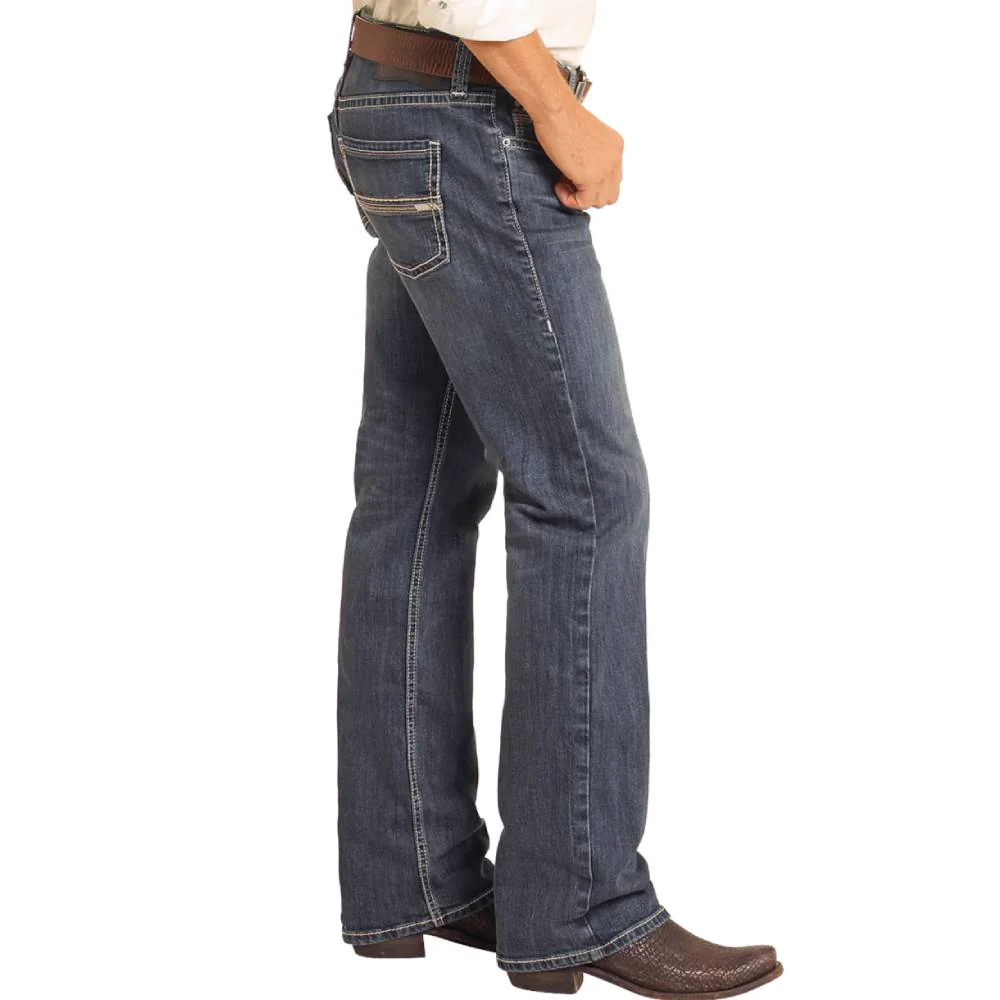 Rock & Roll Denim Men's Pistol Two Tone Straight Jeans - FINAL SALE - Image 2