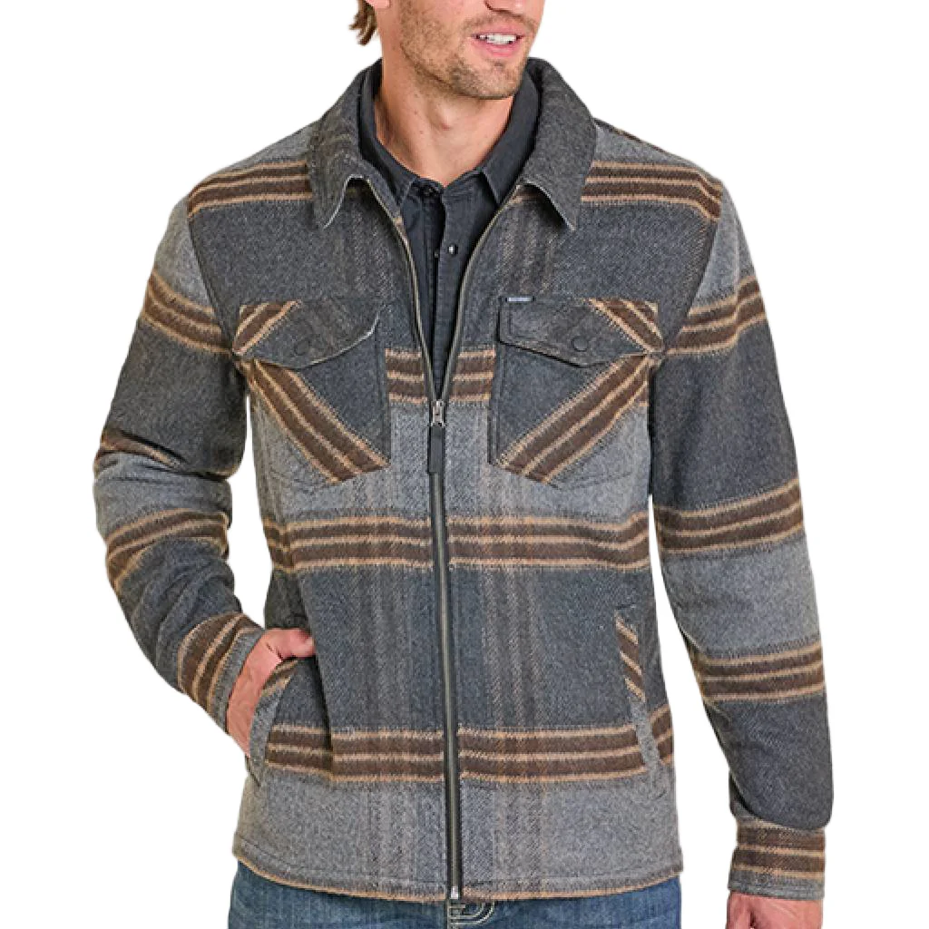 Rock & Roll Denim Men's Plaid Shirt Jacket - FINAL SALE