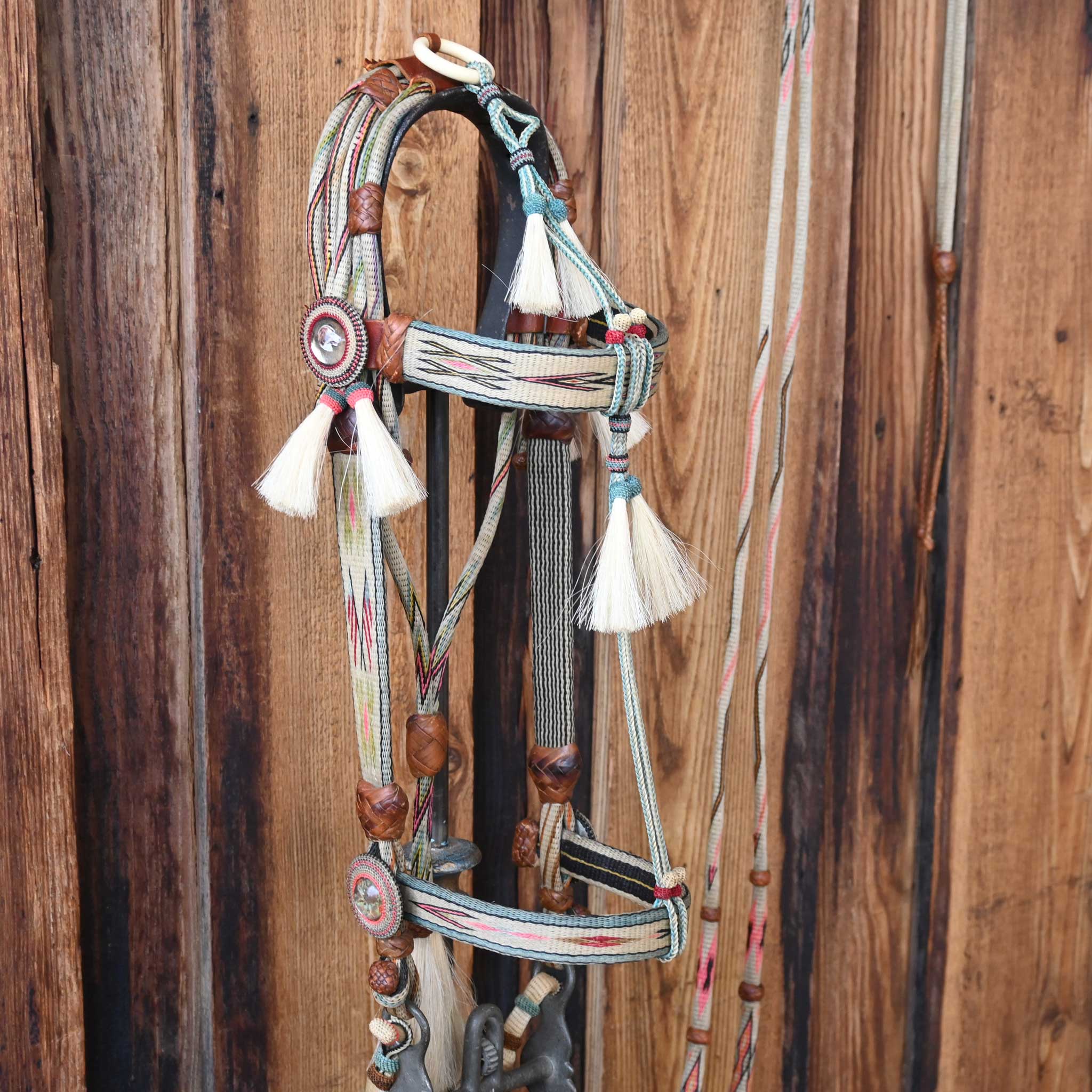 Stunning Prison Made in Deer Lodge MT. Mint Condition Horse Hair Bridle Rig