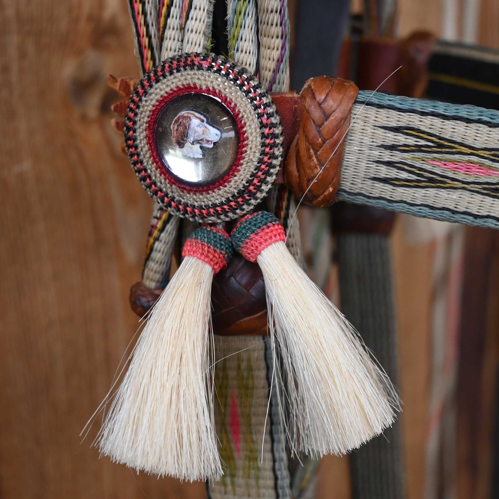 Stunning Prison Made in Deer Lodge MT. Mint Condition Horse Hair Bridle Rig - Image 2