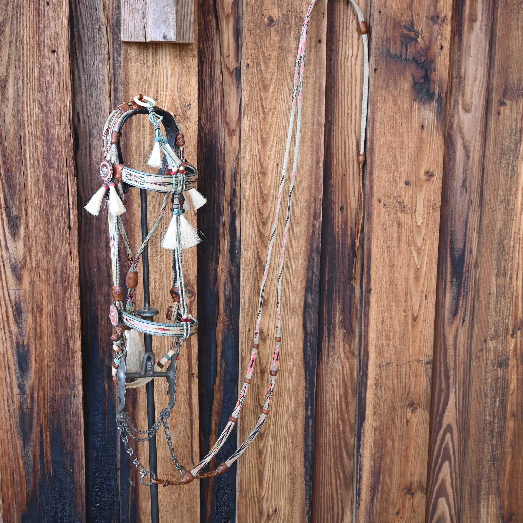 Stunning Prison Made in Deer Lodge MT. Mint Condition Horse Hair Bridle Rig - Image 7