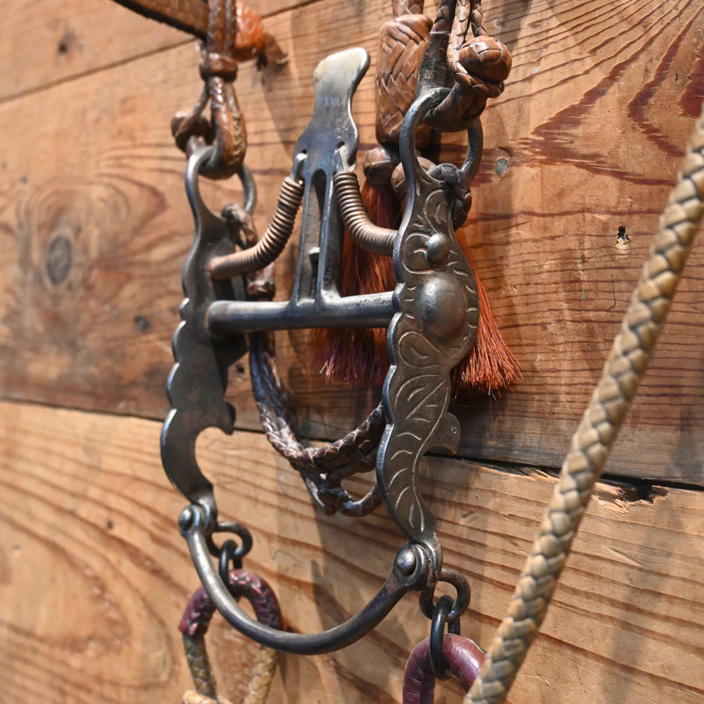 Prison Made Vintage Horse Hair & Kissingbird Spade Bit Bridle Rig