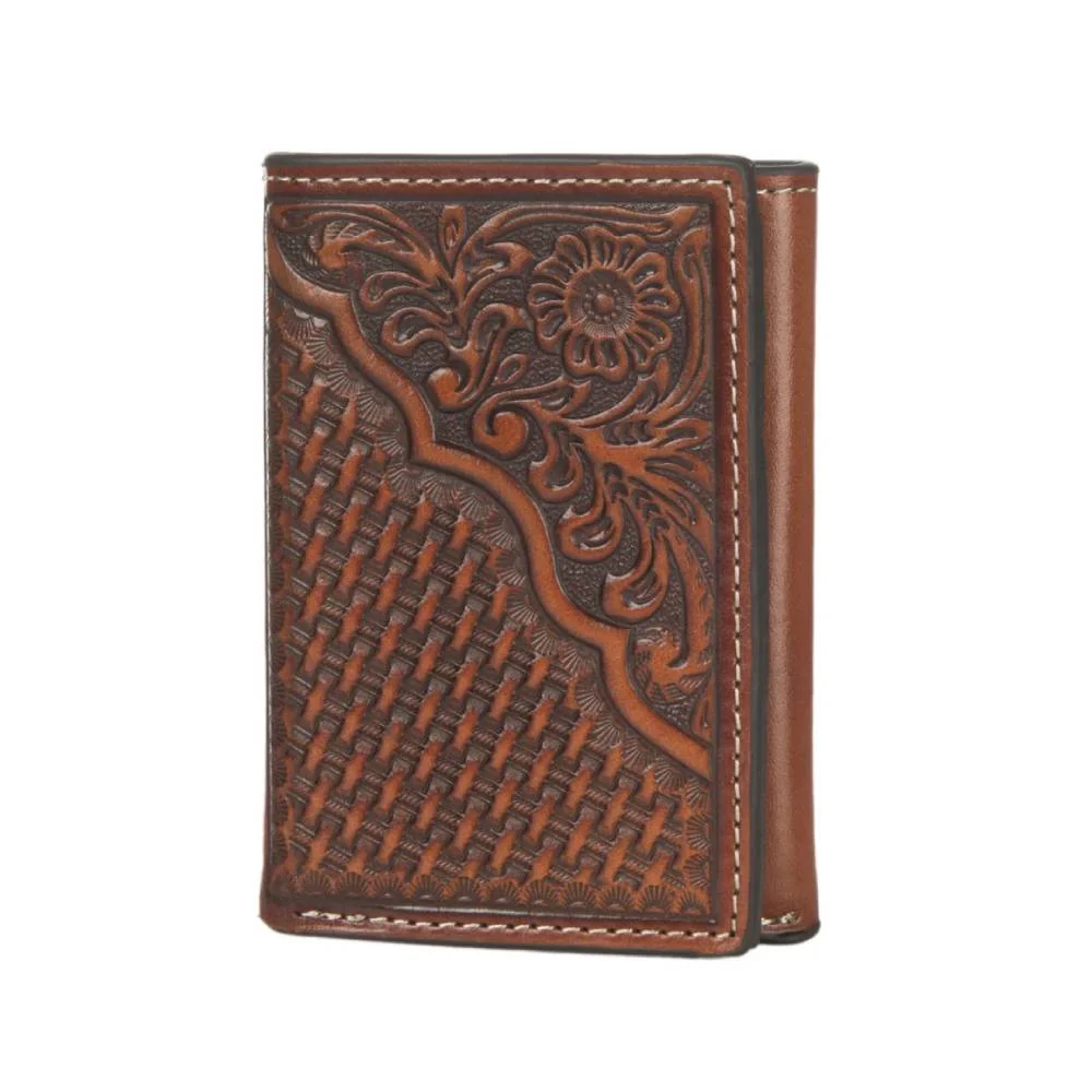 Nocona Pro Series Tooled Tri-Fold Wallet