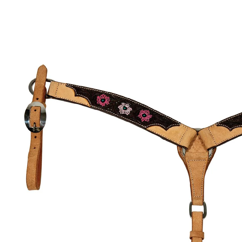 Professional's Choice Pink Flower Pony Breast Collar