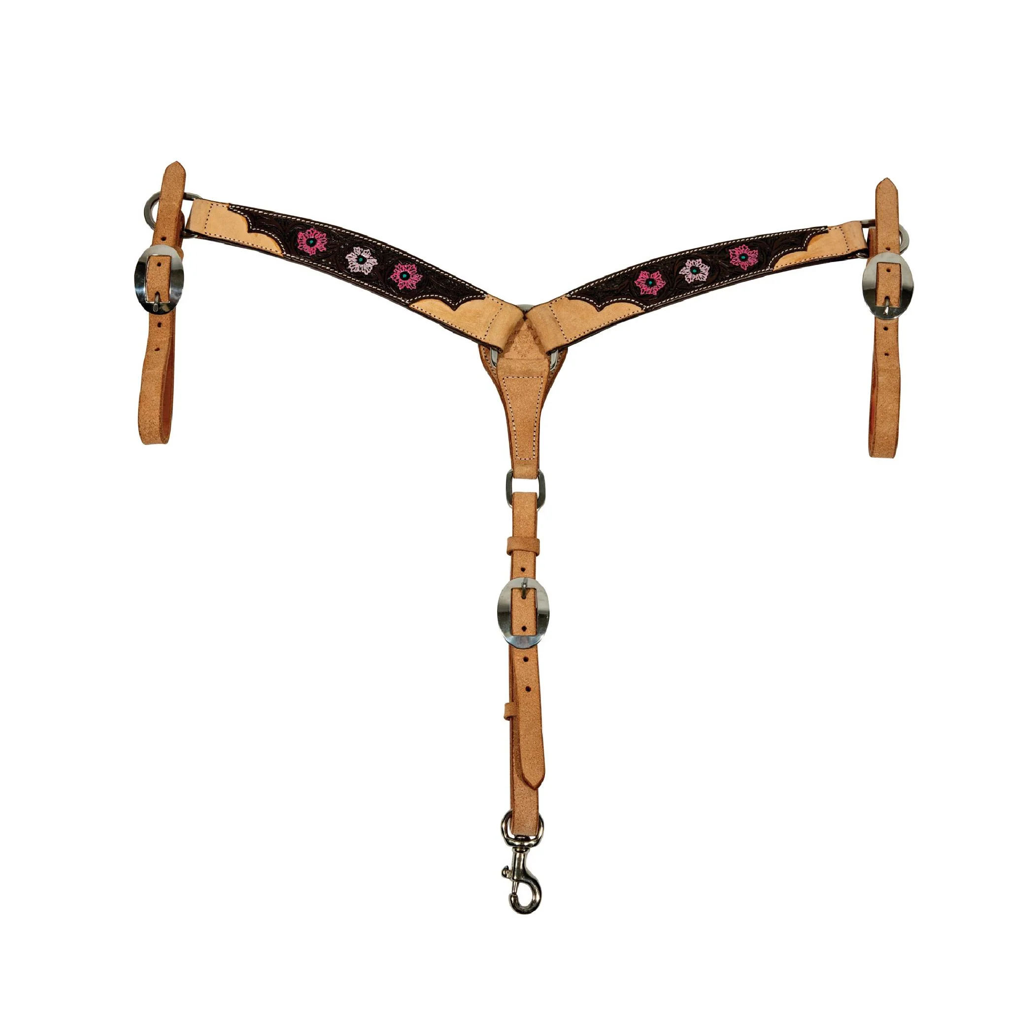 Professional's Choice Pink Flower Pony Breast Collar - Image 2