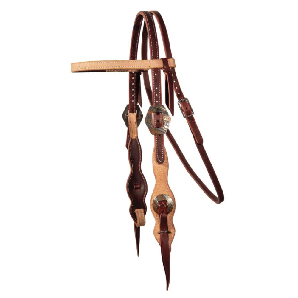 Professional's Choice Two Tone Tassel Quick Change Browband Headstall