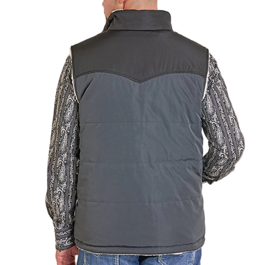 Rock & Roll Denim Men's Berber Lined Puffer Vest - FINAL SALE - Image 2