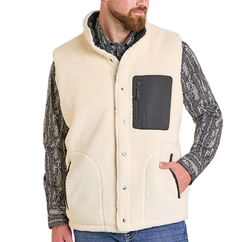 Rock & Roll Denim Men's Berber Lined Puffer Vest - FINAL SALE - Image 3