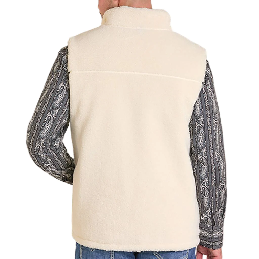 Rock & Roll Denim Men's Berber Lined Puffer Vest - FINAL SALE - Image 4