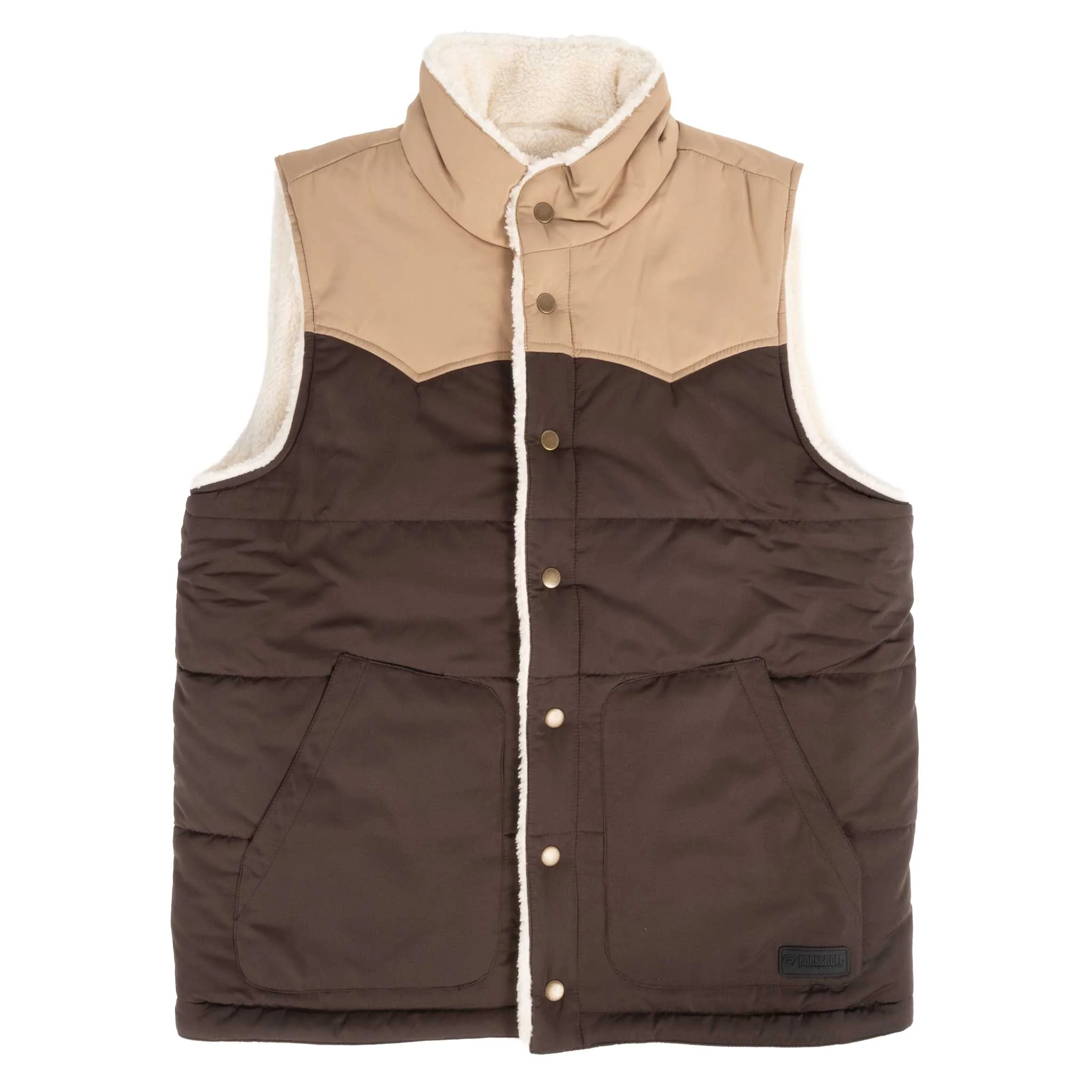 Rock & Roll Denim Men's Berber Lined Puffer Vest - FINAL SALE