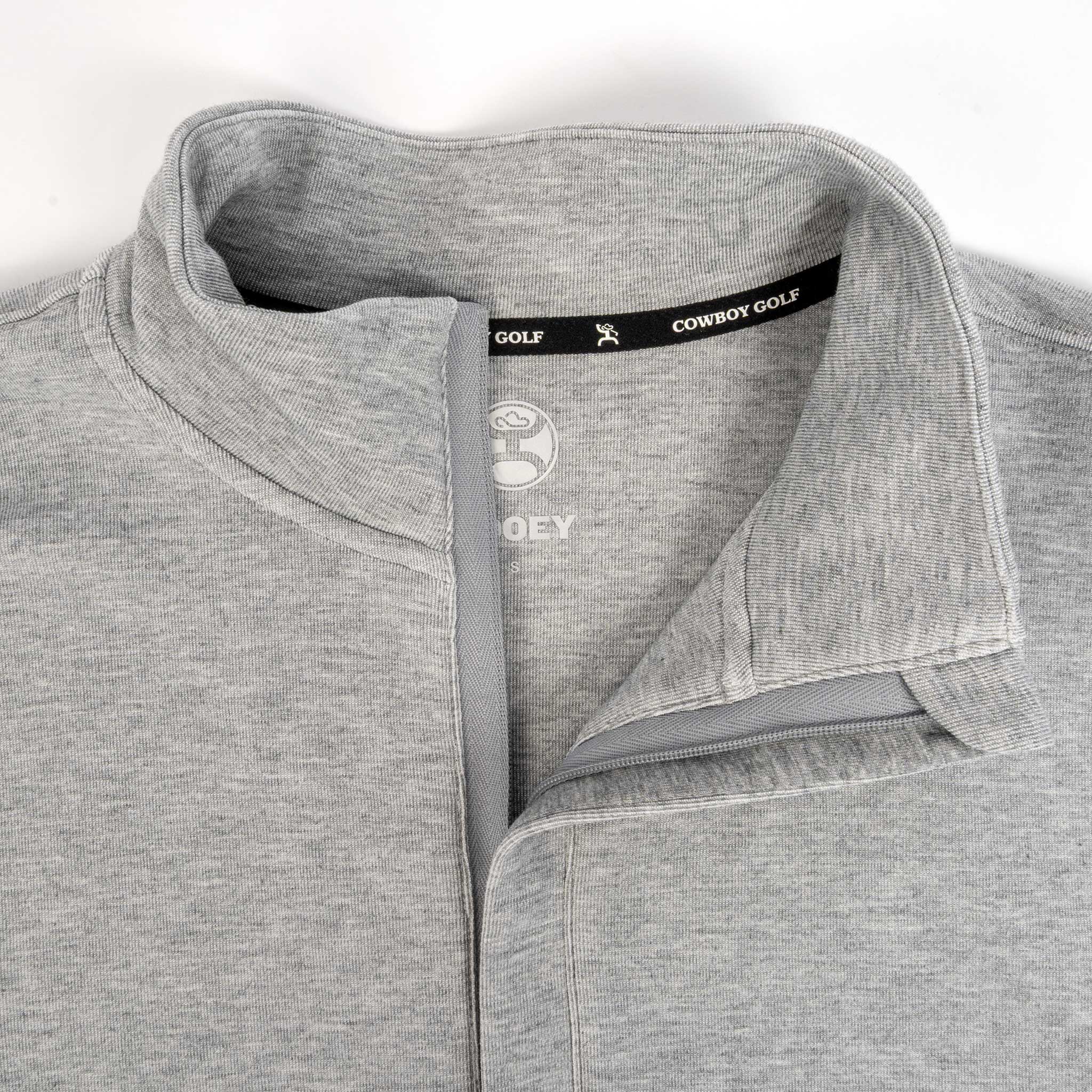 Hooey Men's Heather Grey Quarter Zip Ace Pullover - Image 2
