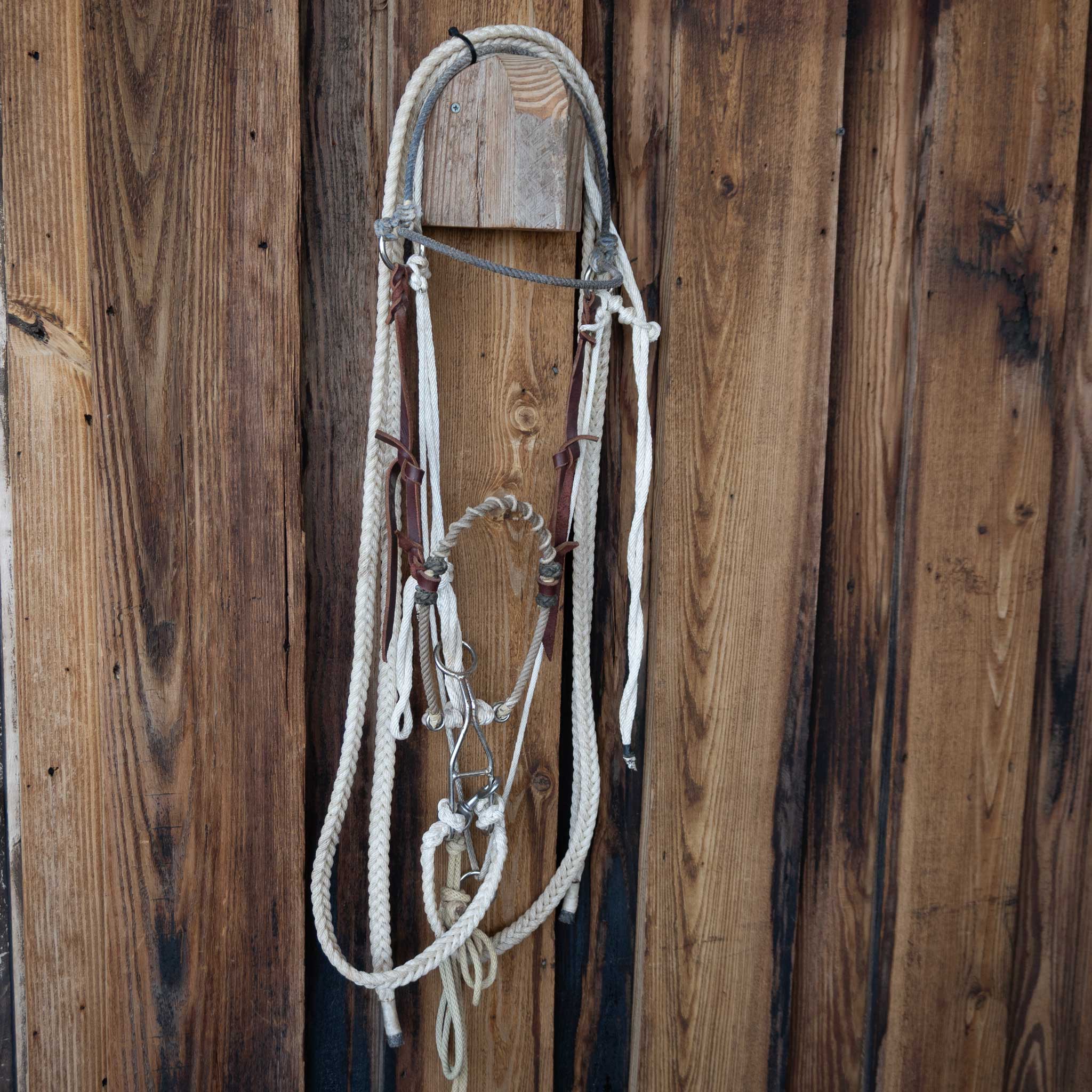 Quick Stop Hackamore w/Lariat Browband Headstall - Image 4