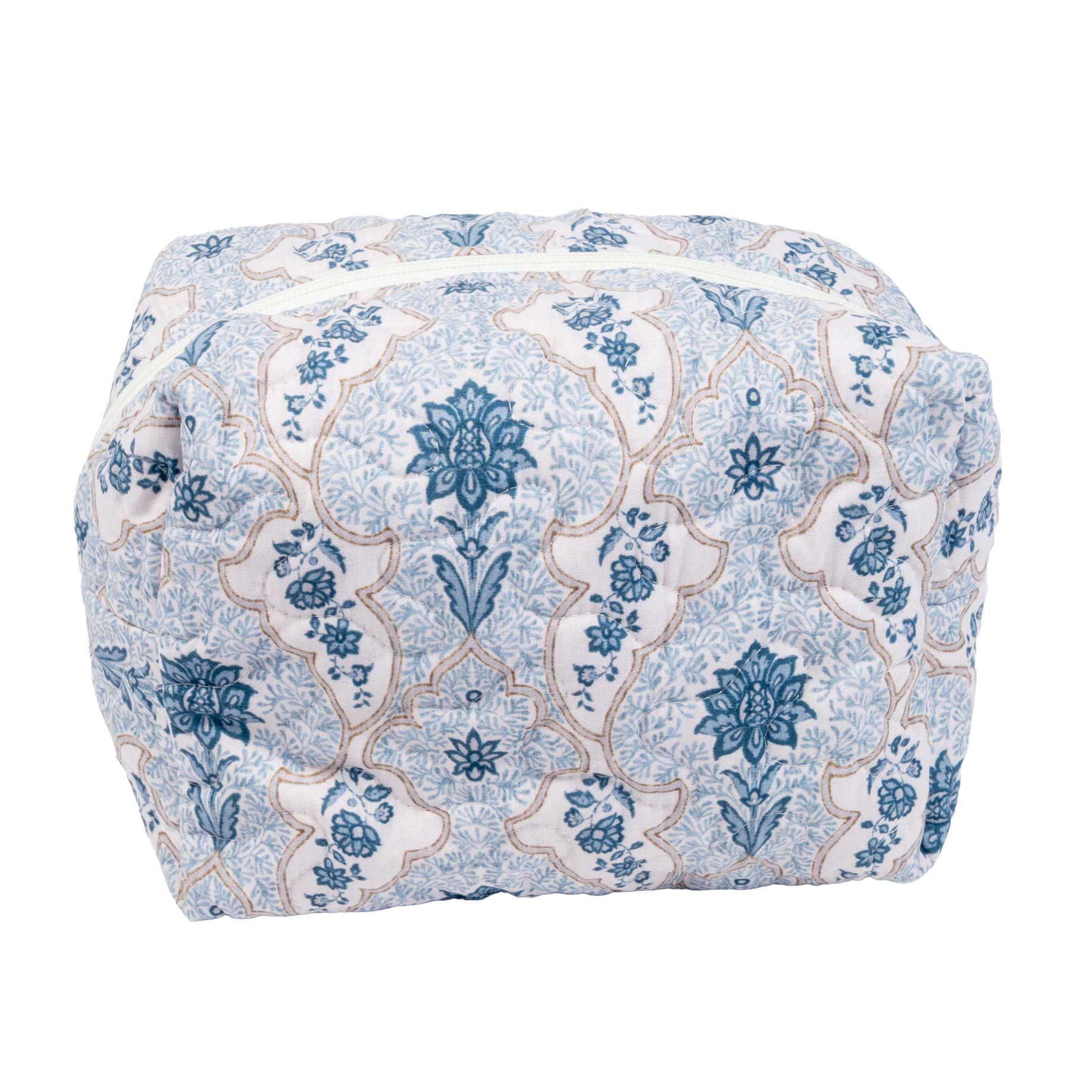 Quinn Navy Large Makeup Bag