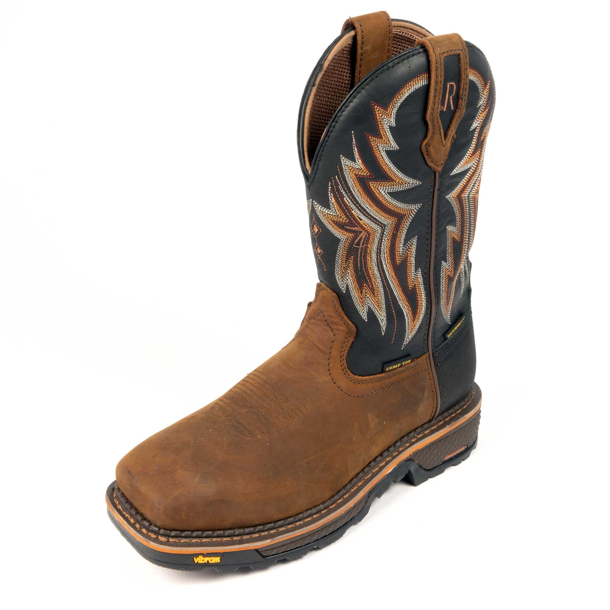 R. Watson Men's Peanut Cowhide Square Toe Work Boot