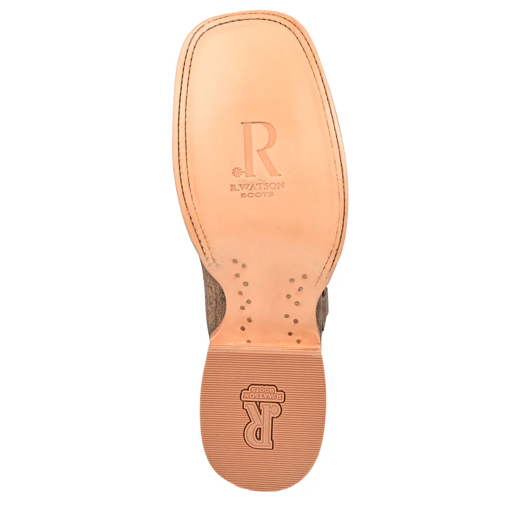 R. Watson Men's Tan Camel Square Toe Boot - Image 4