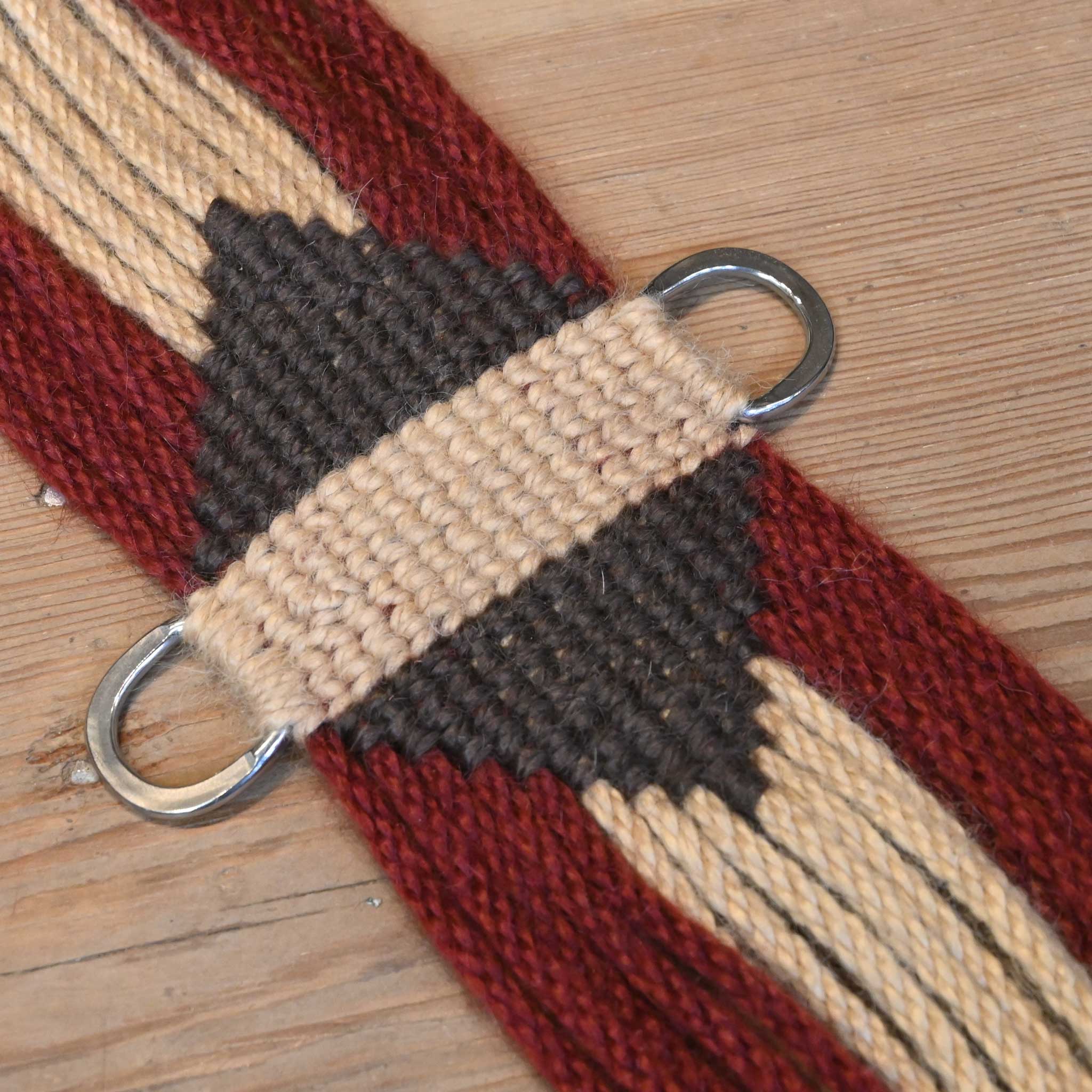 Rafter R 28" Burgundy Mohair Cinch - Image 2