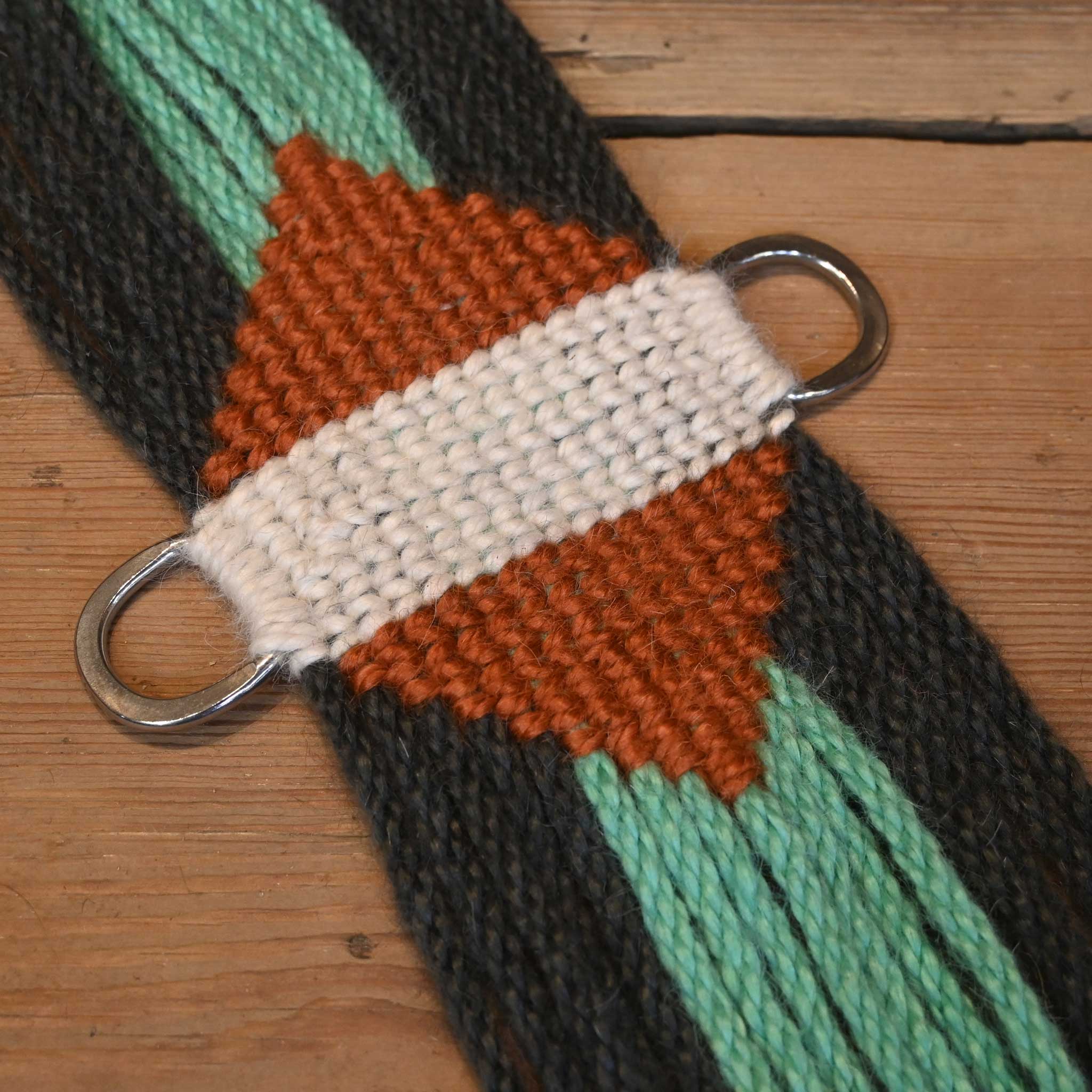 Rafter R 28" Teal Mohair Cinch - Image 2