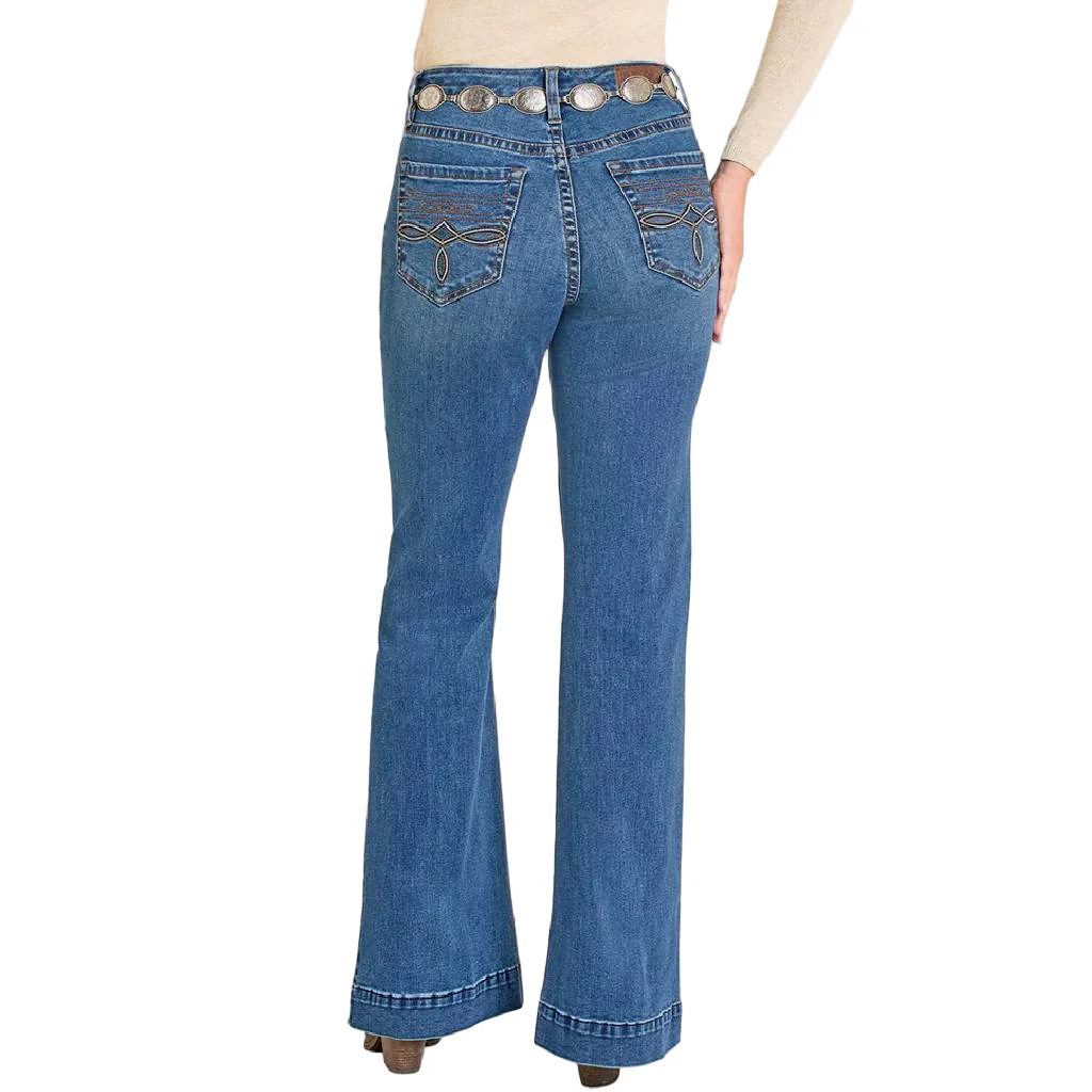 Rock & Roll Denim Women's Raised Boot Stitch Trouser - Image 2