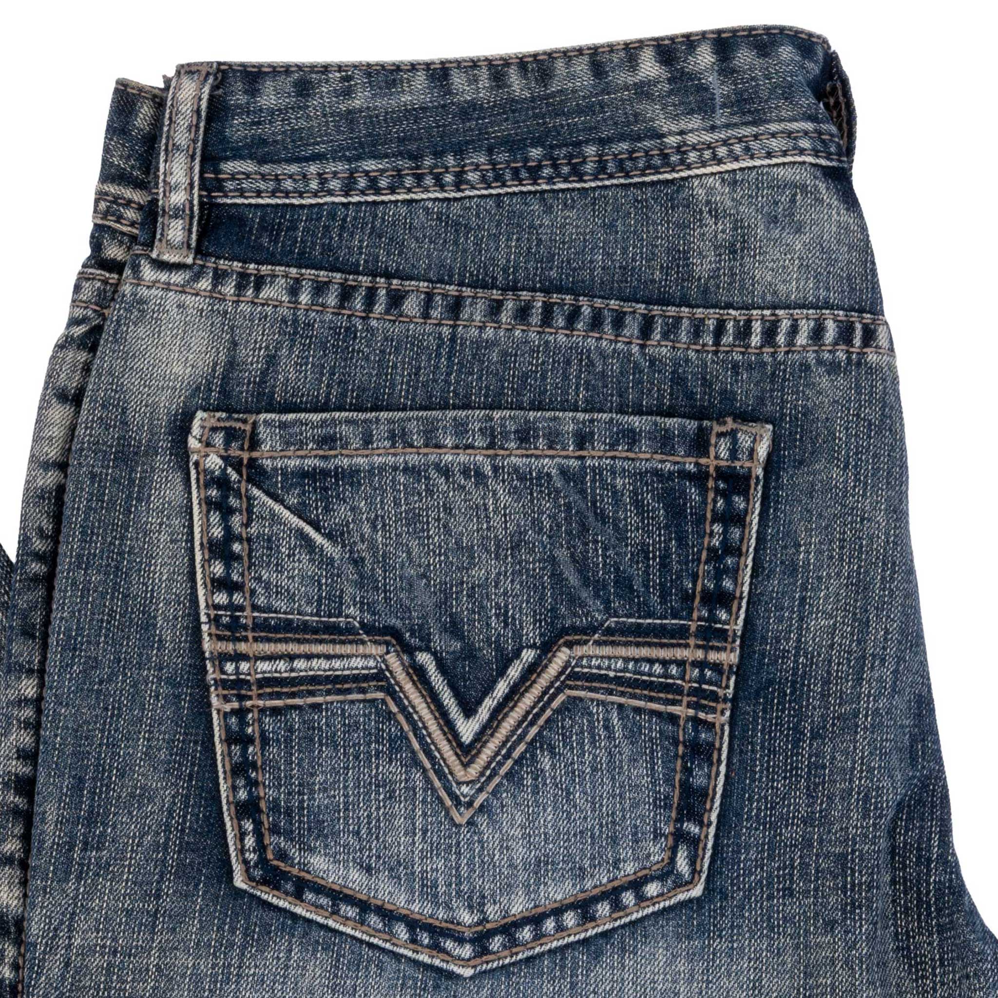 Rock & Roll Denim Men's Raised Denim Embroidered Double Barrel Straight Leg Jean - Image 3