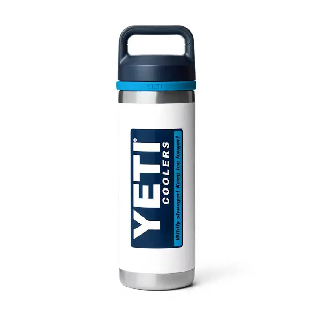 Yeti Rambler 18oz Bottle Chug - White/Blue - Image 2