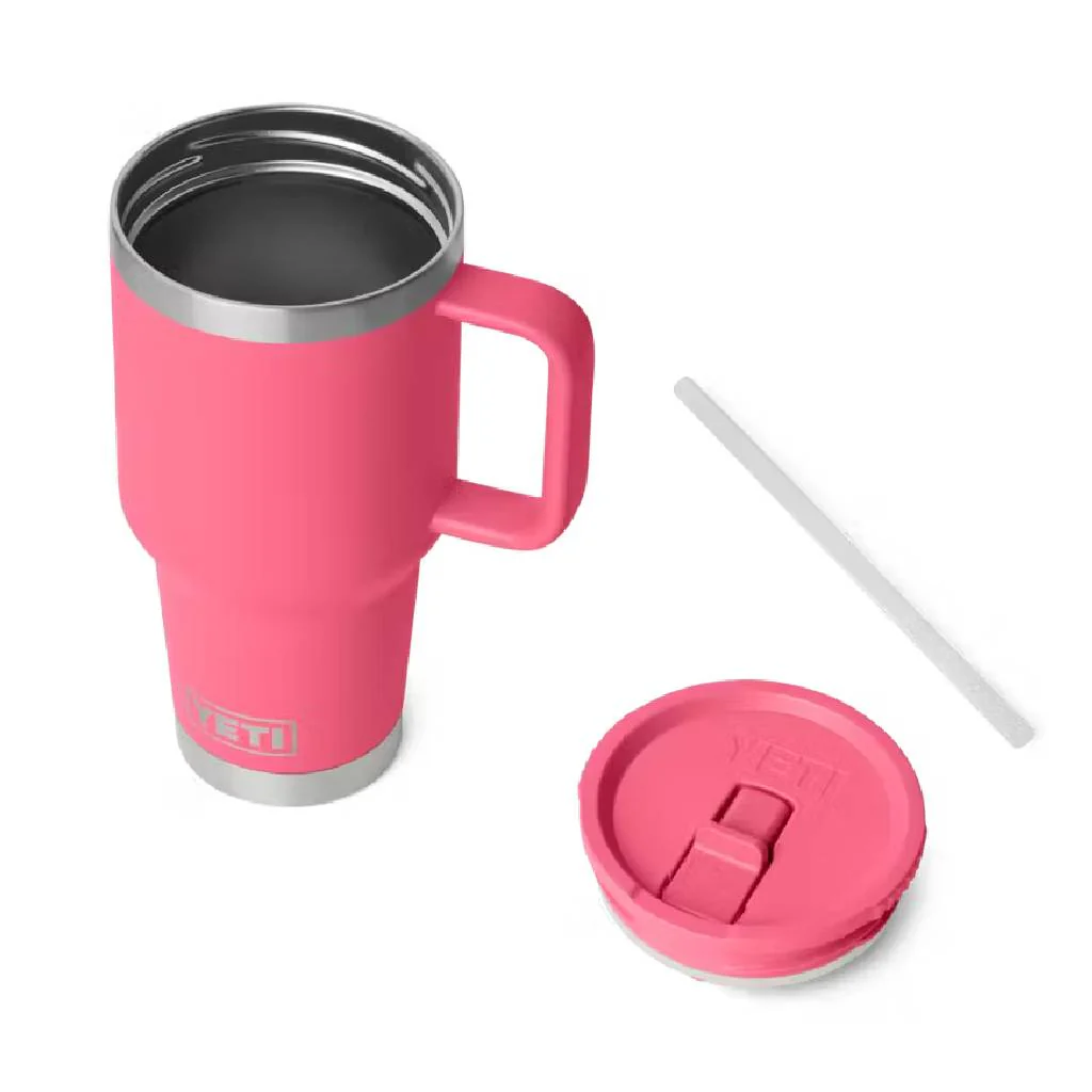 Yeti Rambler 30oz Travel Straw Mug - Tropical Pink - Image 2