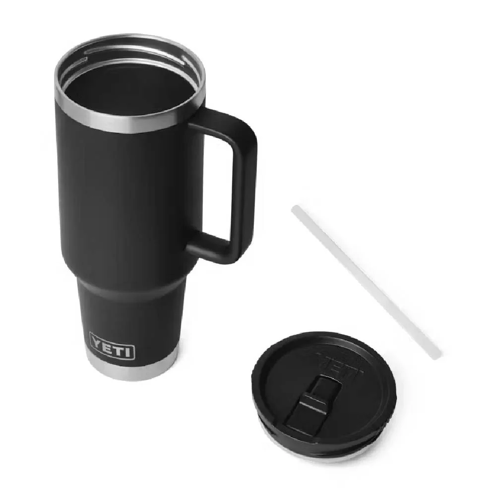 Yeti Rambler 40oz Travel Straw Mug - Black - Image 3