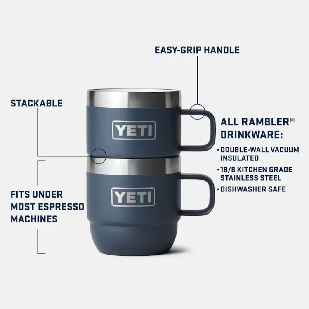 Yeti Rambler 6oz Stackable Mugs - Navy - Image 2