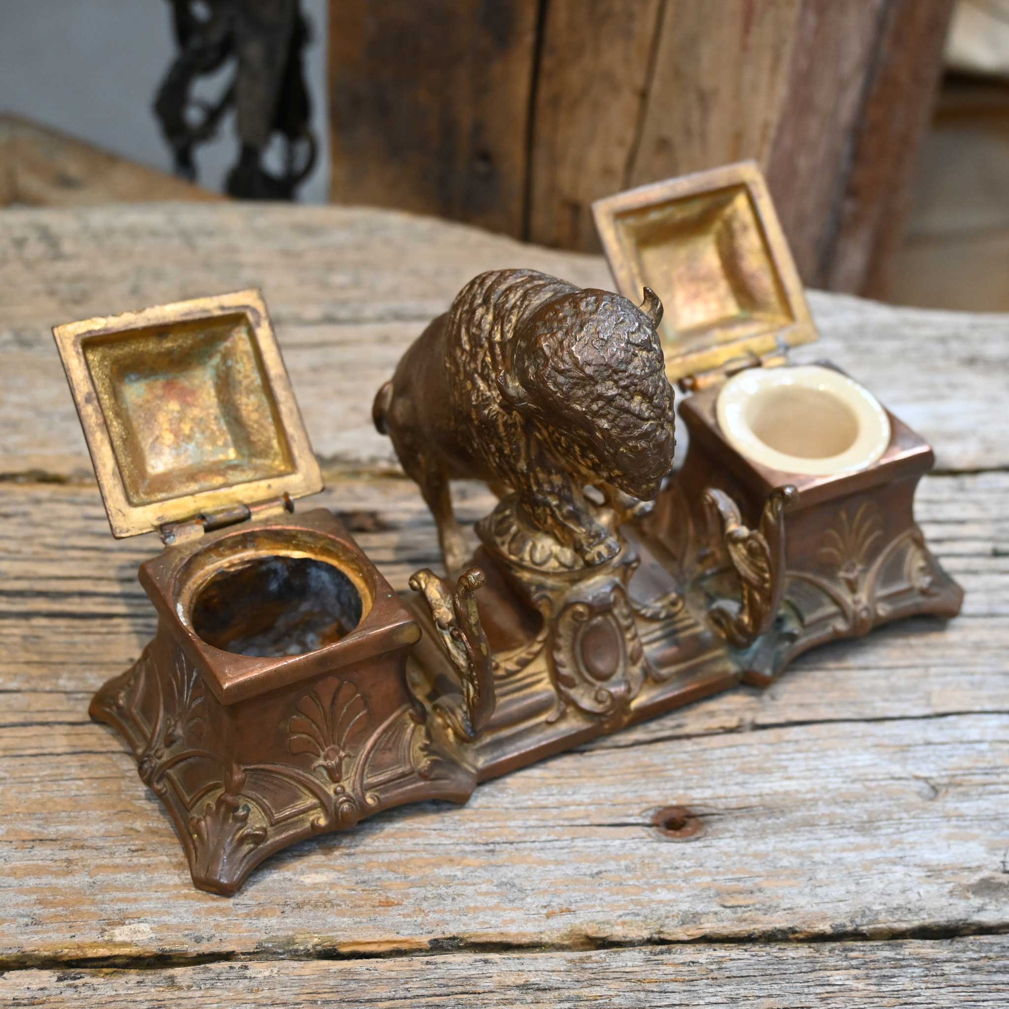 Rare Buffalo Inkwell - Image 3