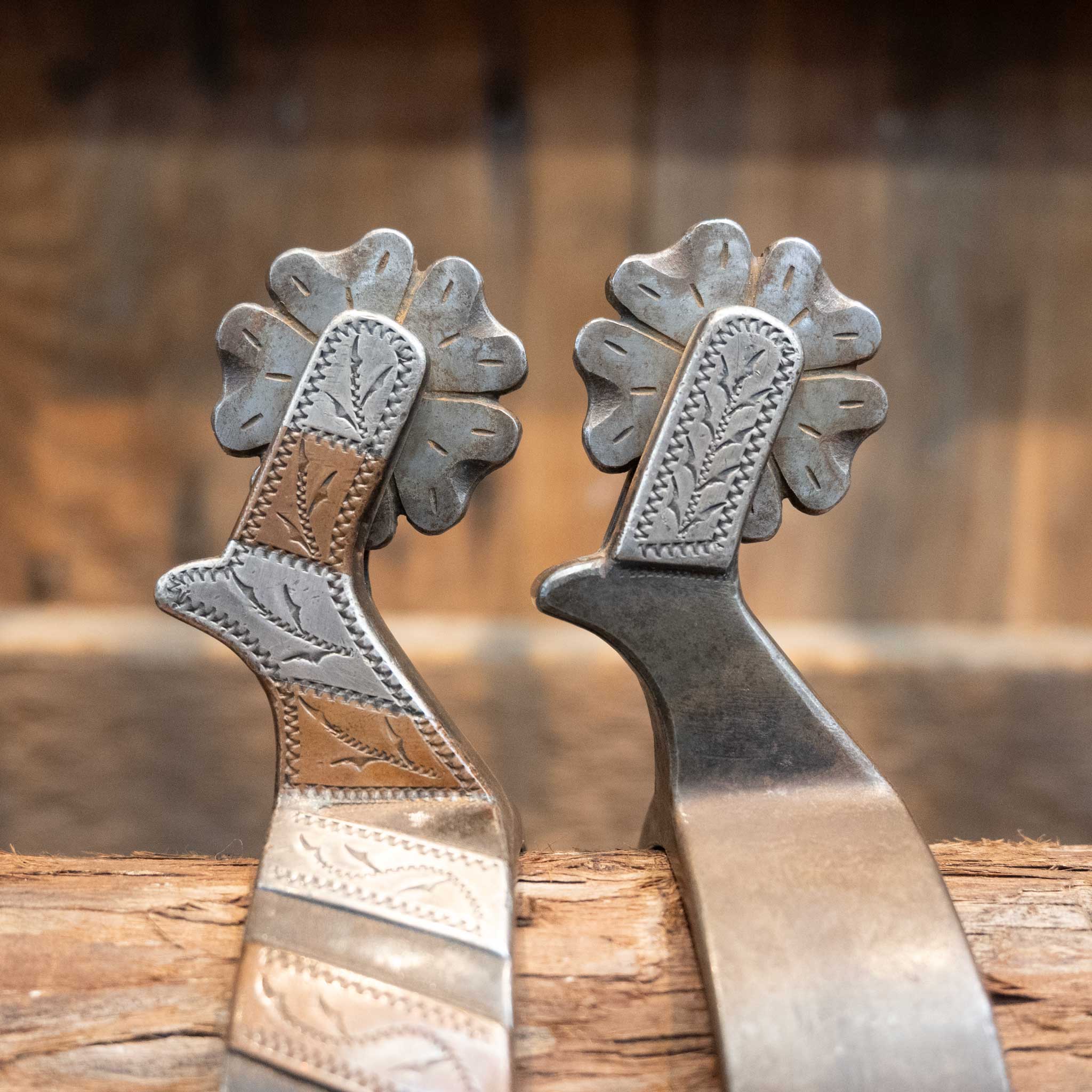 Ray Anderson Silver & Cooper Bars Mounted Spur - Image 2