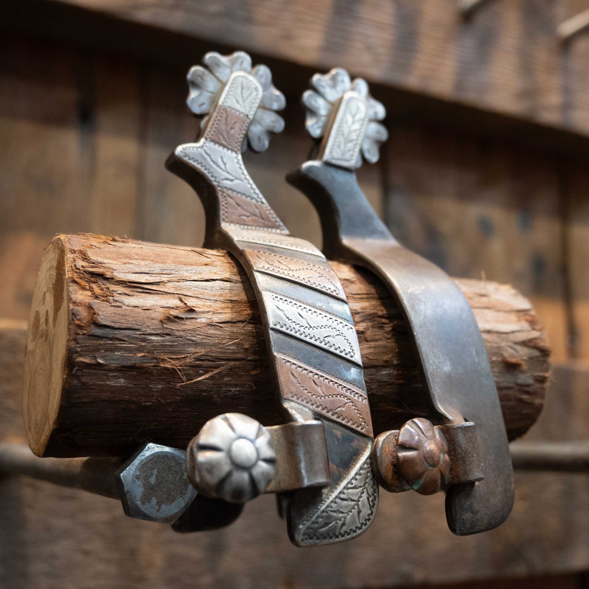 Ray Anderson Silver & Cooper Bars Mounted Spur - Image 3