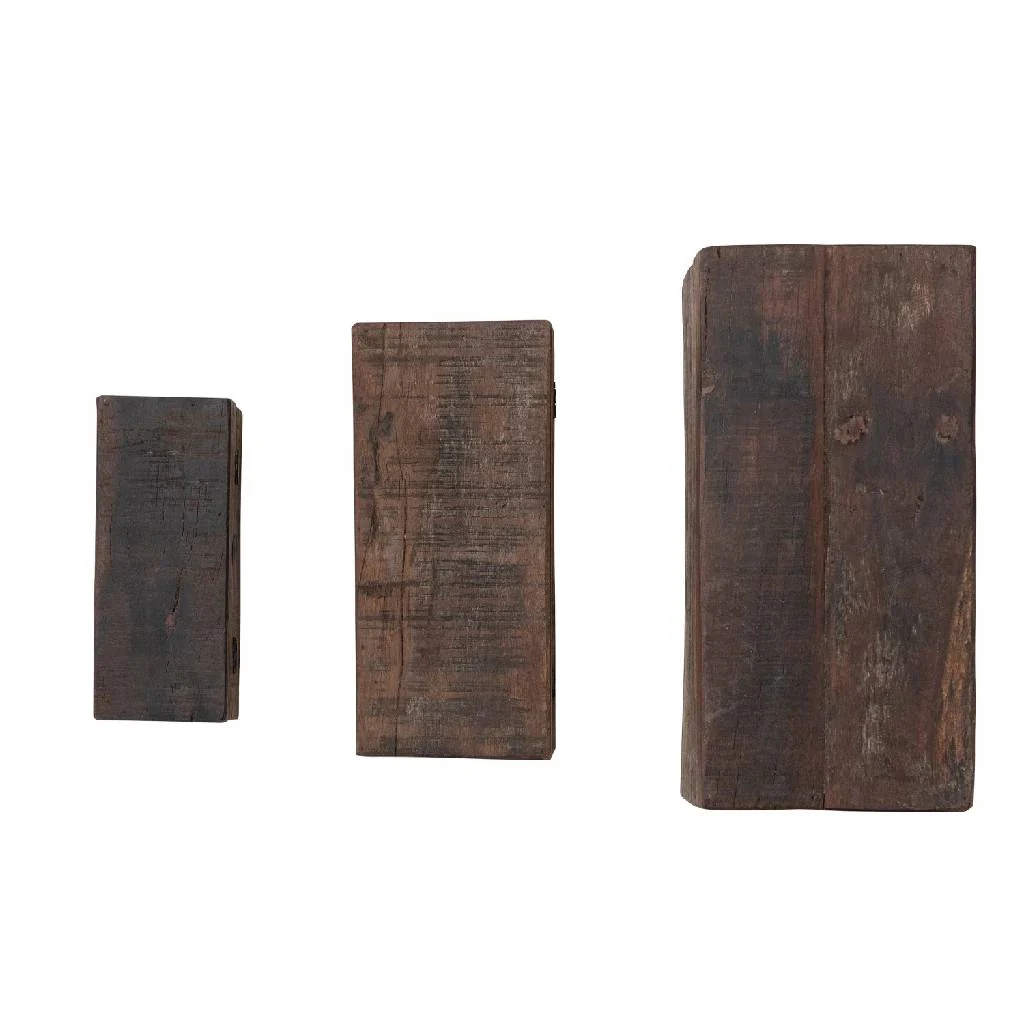 Reclaimed Wood Boxes Set of 3 - Image 3