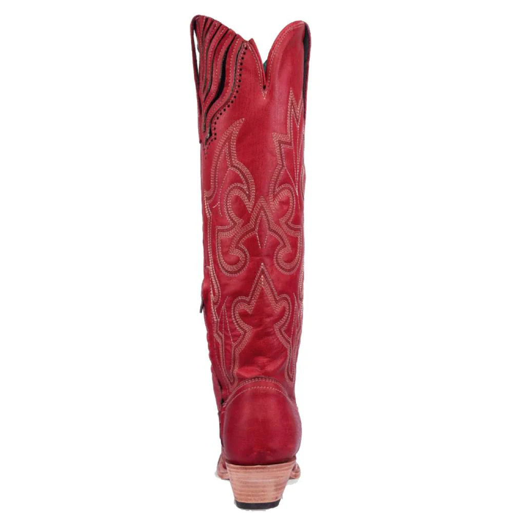 Corral Red Embroidered Tall Boot - Image 3