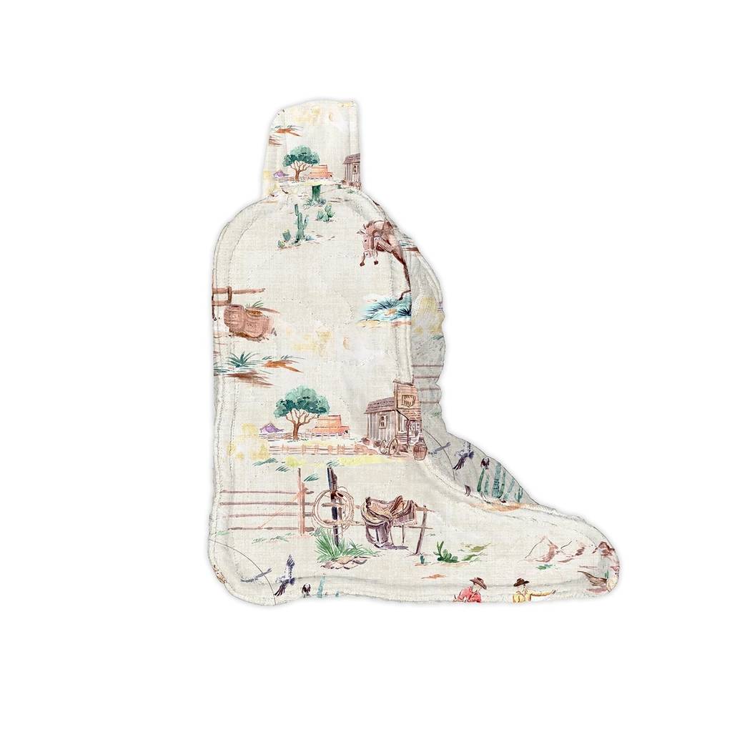 Retro Cowboy Baby Boot Bag
