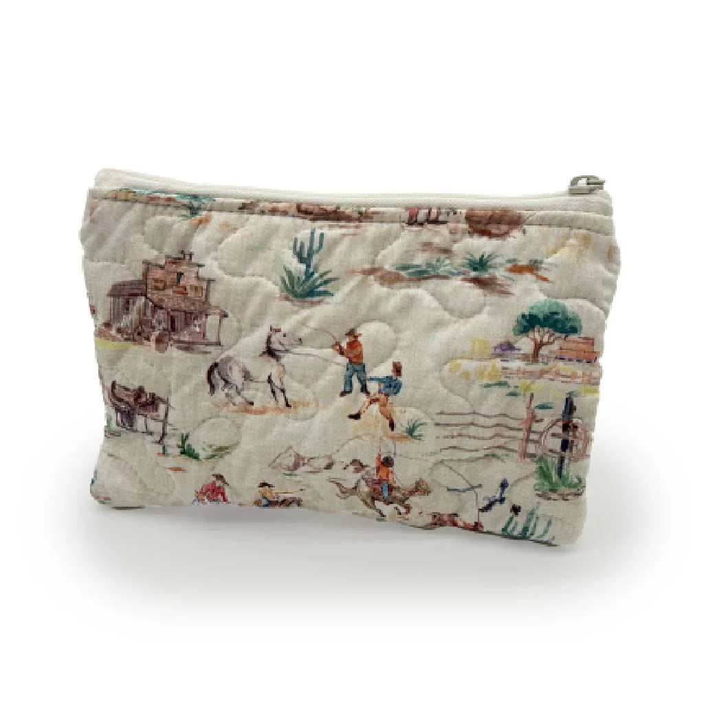Retro Small Cowboy Makeup Bag
