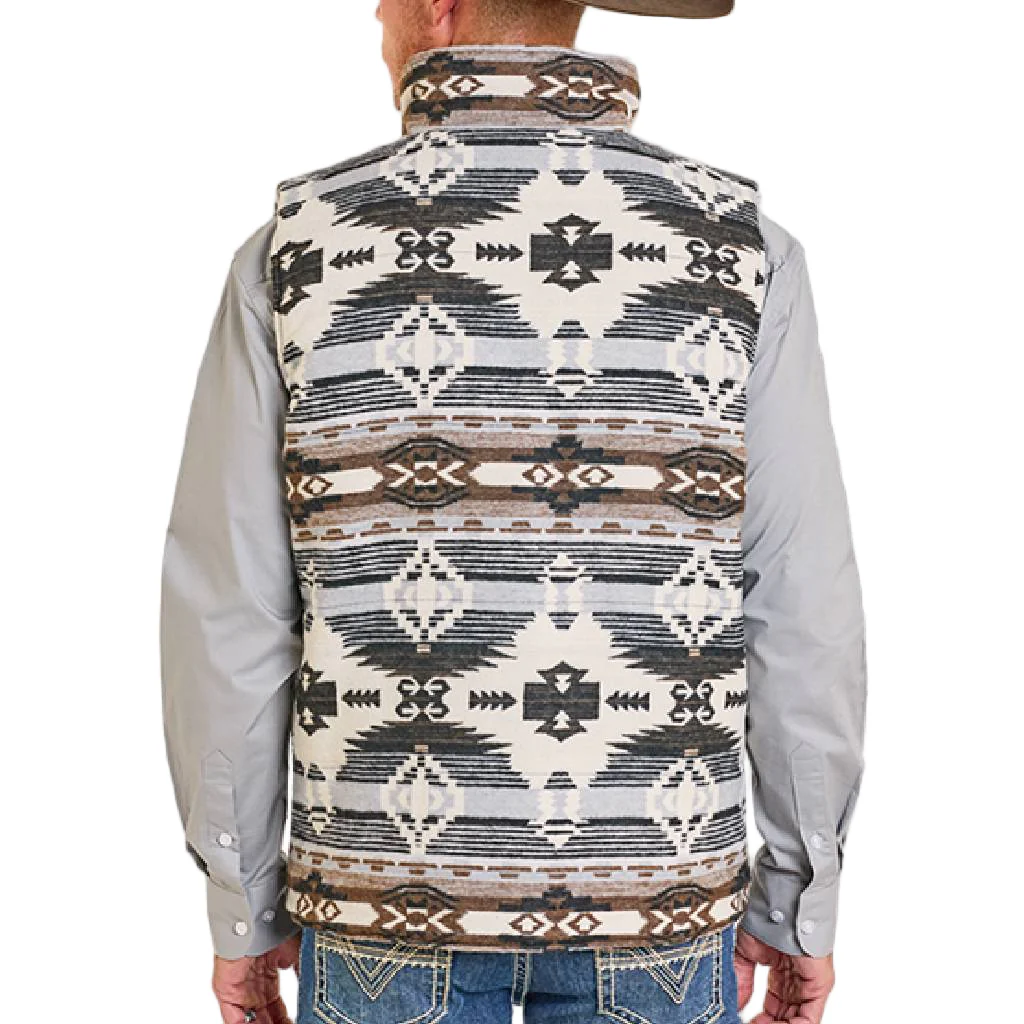 Rock & Roll Denim Men's Reversible Aztec Vest - FINAL SALE - Image 2