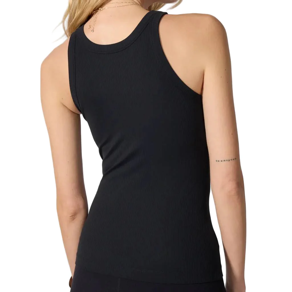 MPG Ribbed Brilliant Black Tank Top - Image 2