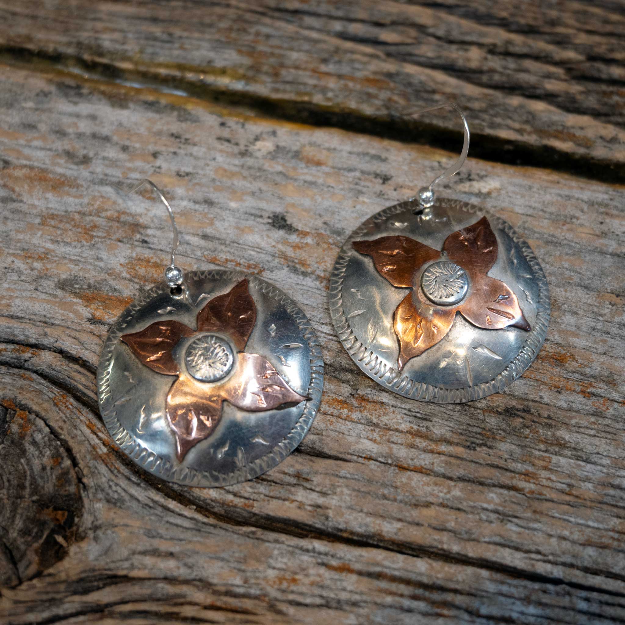 Ricky Trammell Copper Cross Earrings