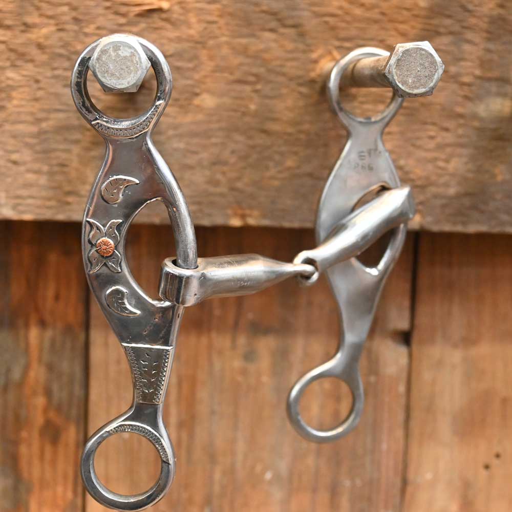 Ricky Trammell Silver Mounted Smooth Snaffle Gag Bit