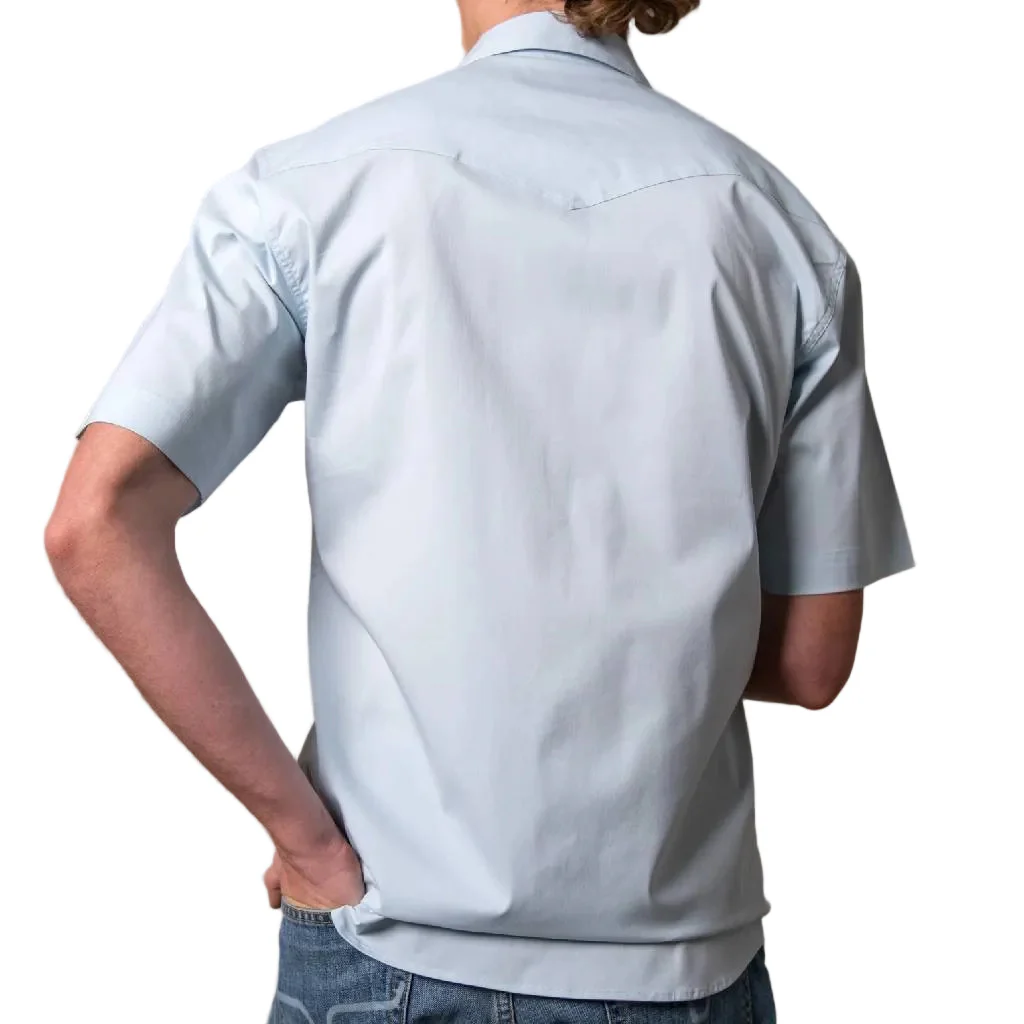 Kimes Ranch Men's Rio Light Blue Pearl Snap Shirt - Image 2