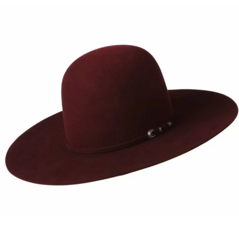 Rodeo King 7X Merlot Open Crown Felt Hat - FINAL SALE