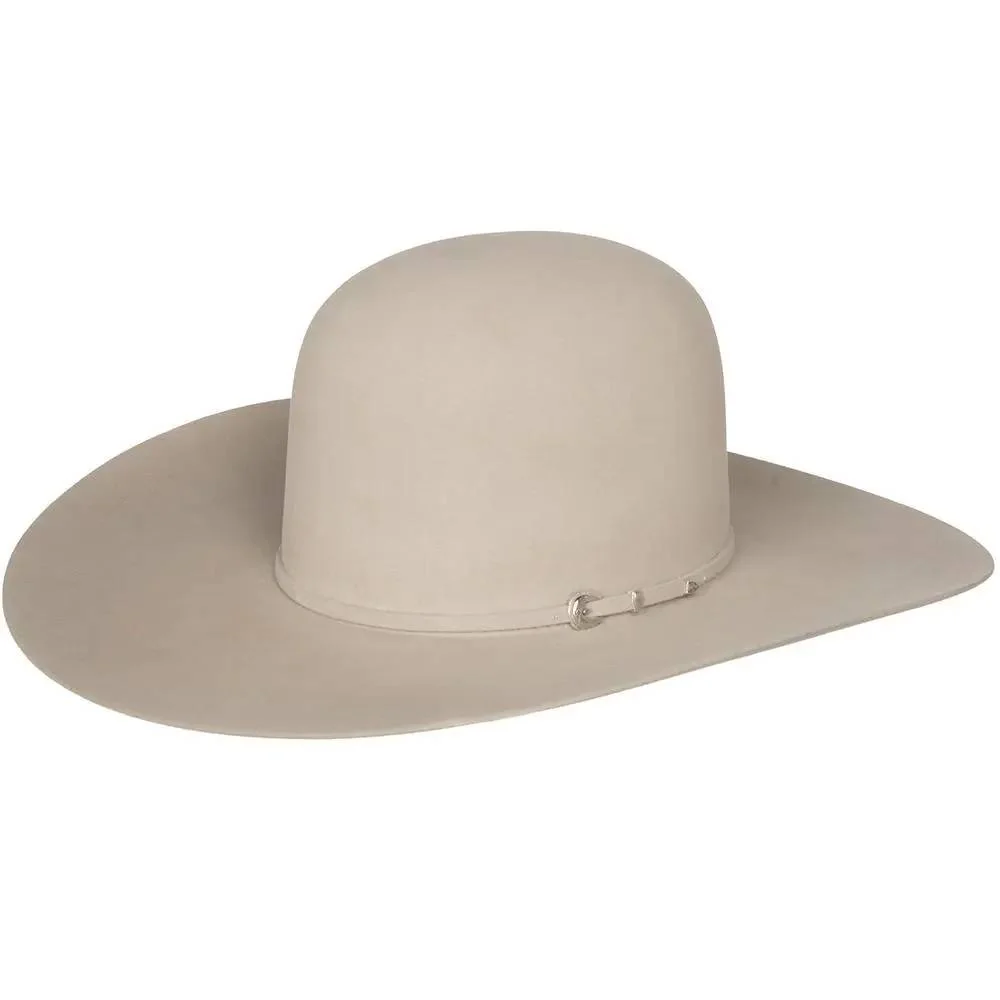 Rodeo King 7x Open Crown Felt Hat - Silverbelly