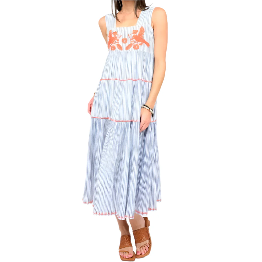 Sister Mary Rosa Blue Stripe Dress